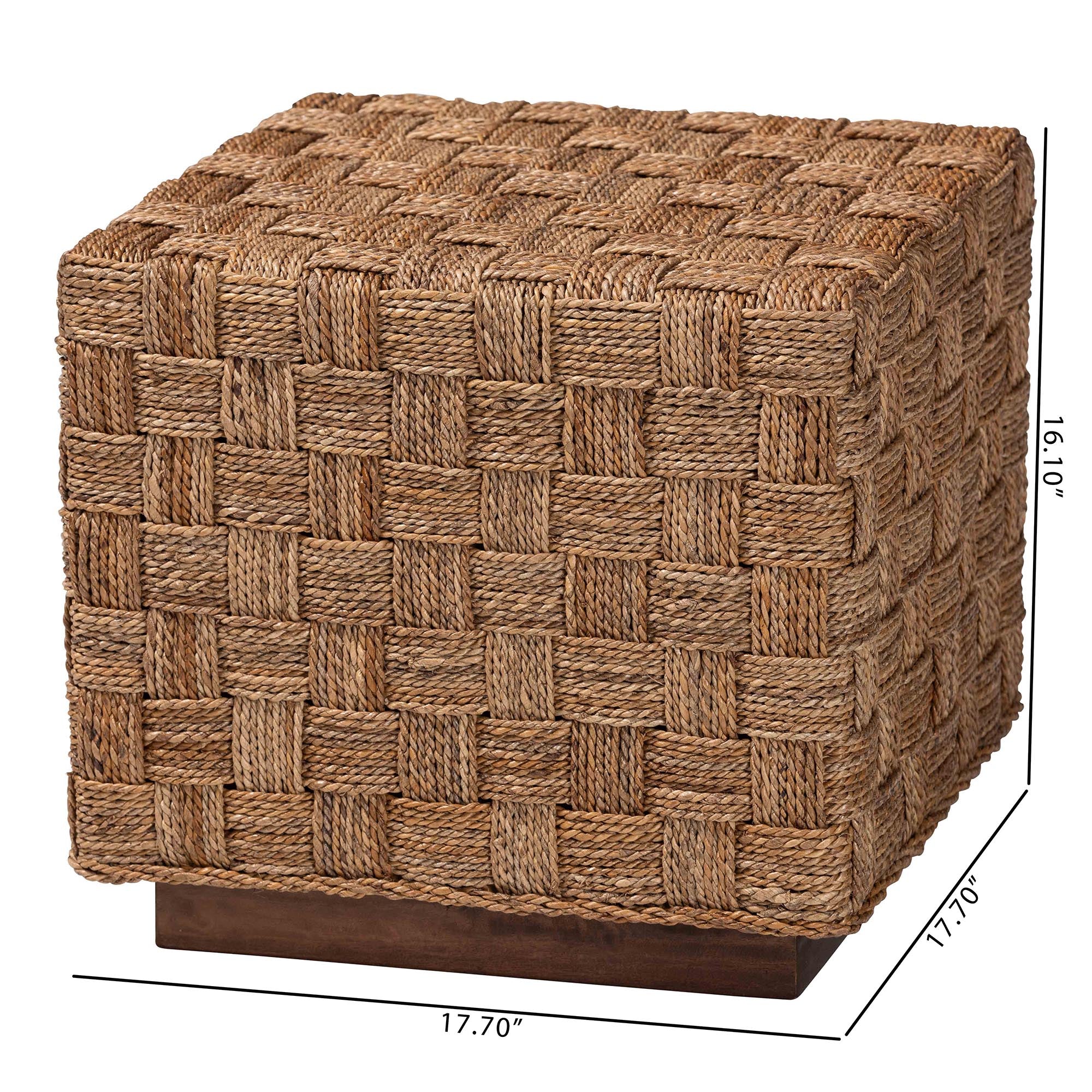 Bohemian Natural Seagrass End Table