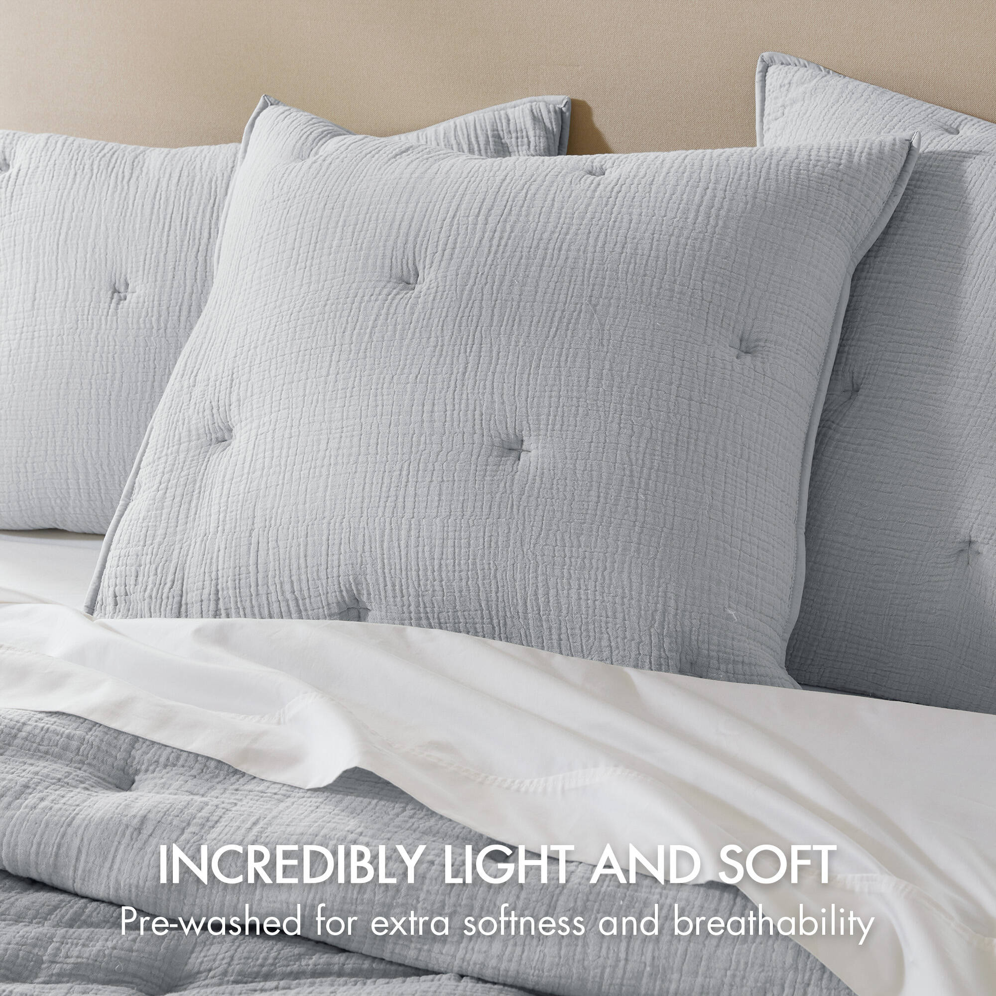 Cotton Gauze Embroidered Euro Sham