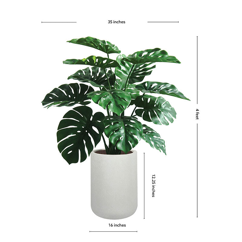 Faux Potted Monstera Tree, 4 ft