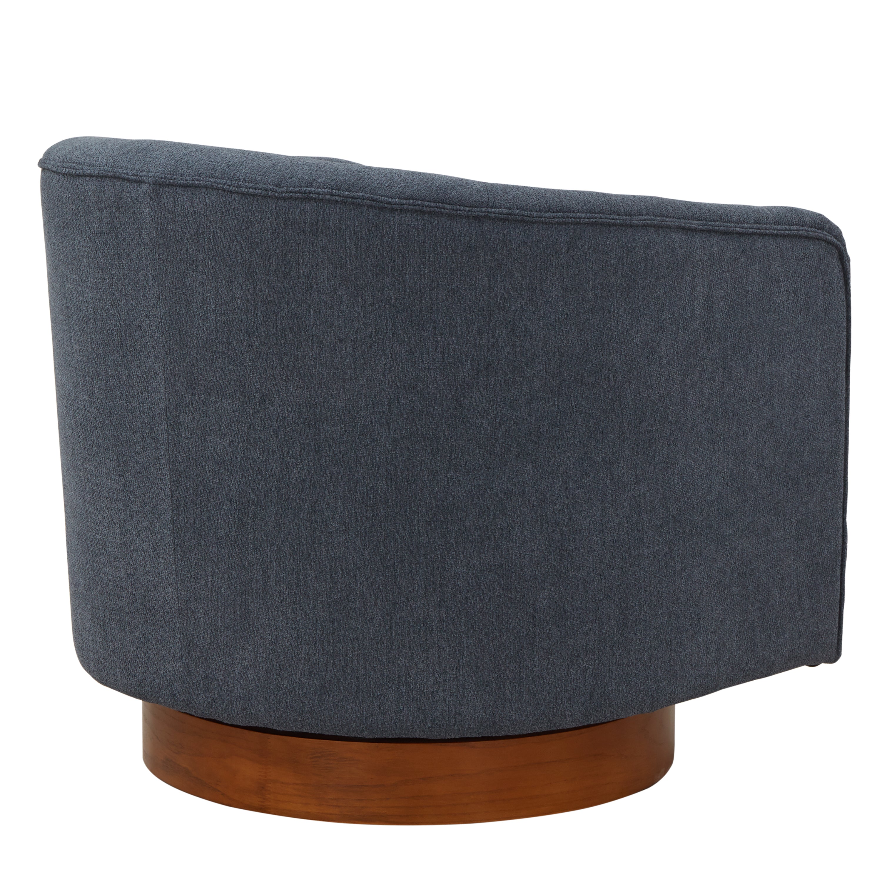 Miramar Swivel Club Accent Chair with Wood Base