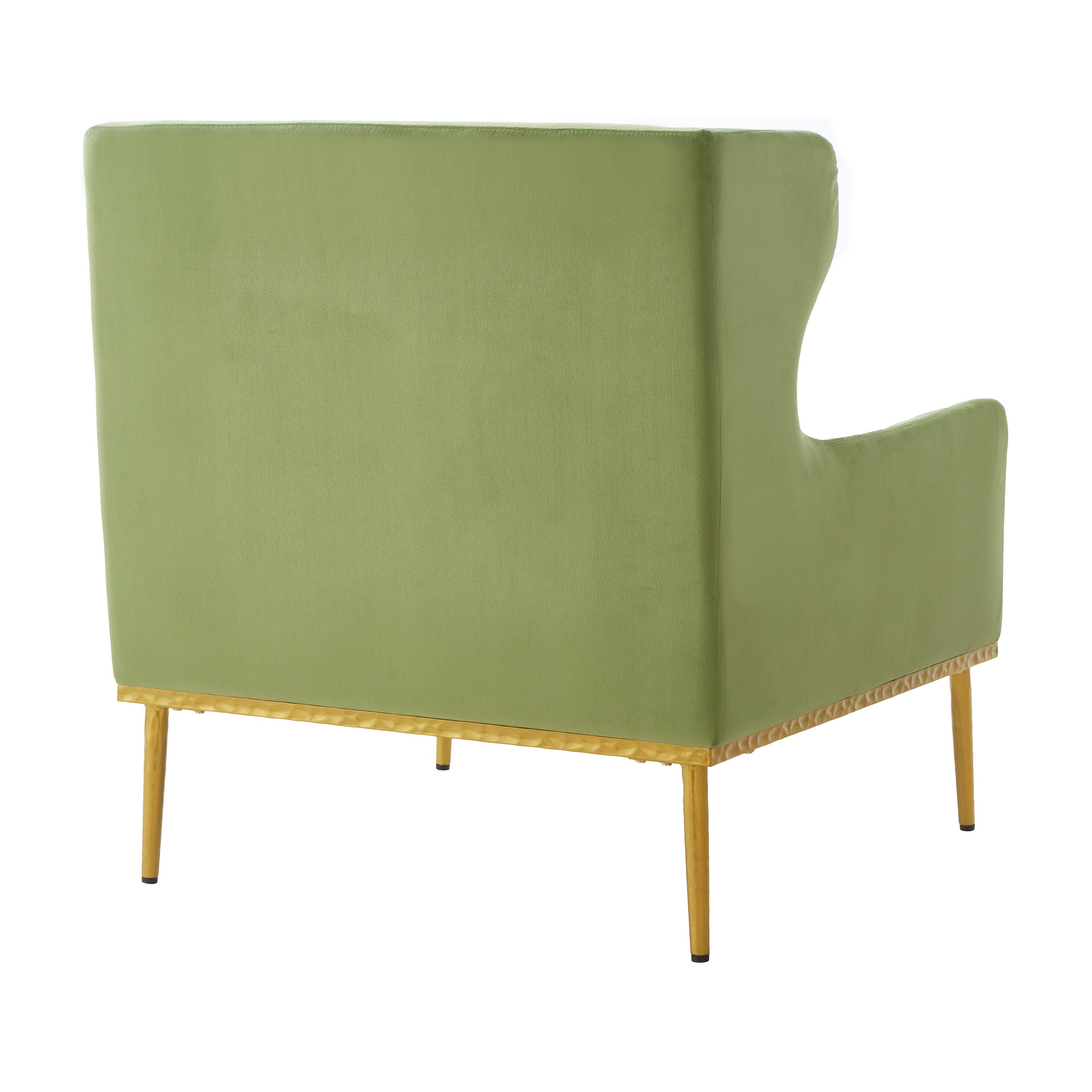 Modern Armchair Velvet Accent Chair Reading Chair Single Sofa Chair for Living Room, Bedroom, or Reading Corner, Beige