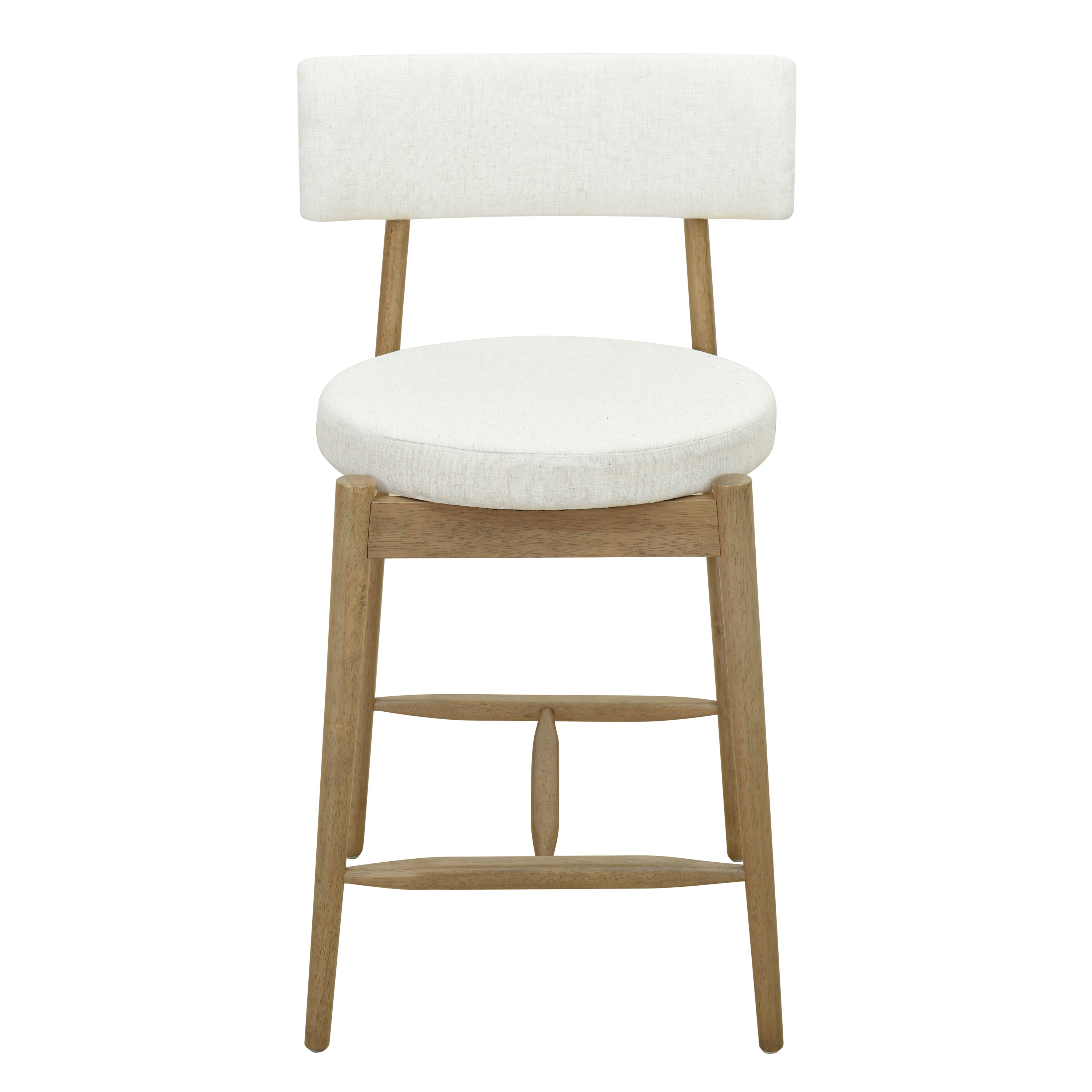 Harveston Mid Century Modern Boucle Upholstered Counter Stools, Set of 2