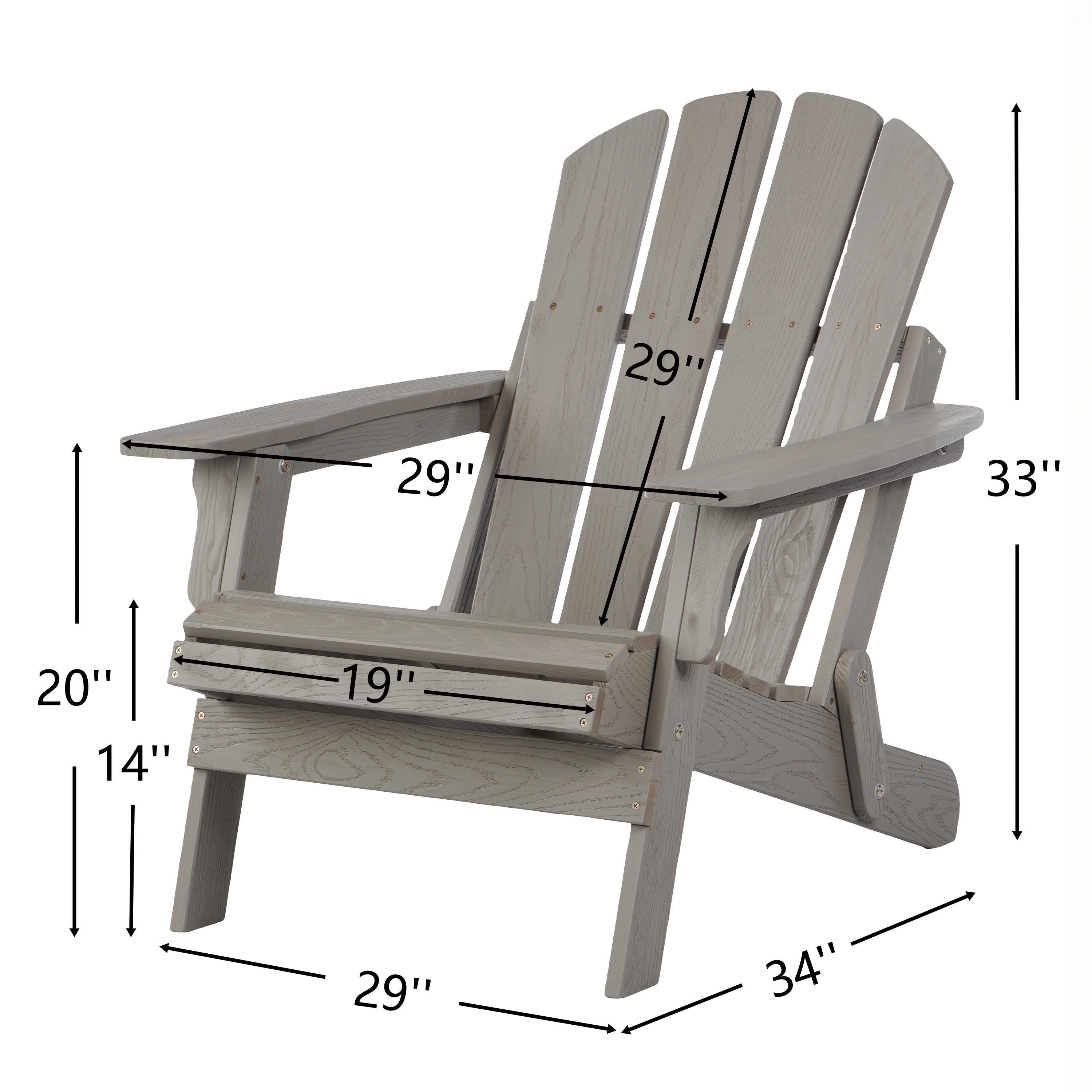 Oversized Wooden Outdoor Folding Adirondack Chair