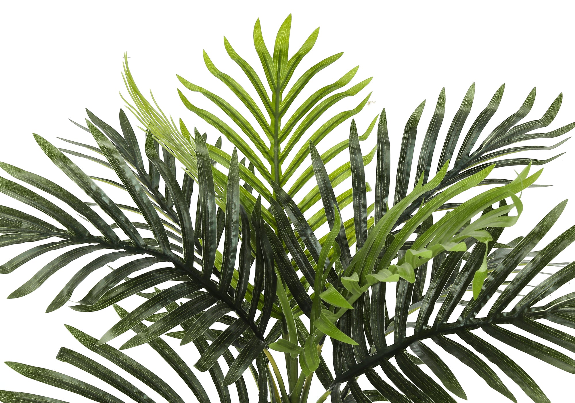 20" Tall Artificial Palm Plant with Black Pot
