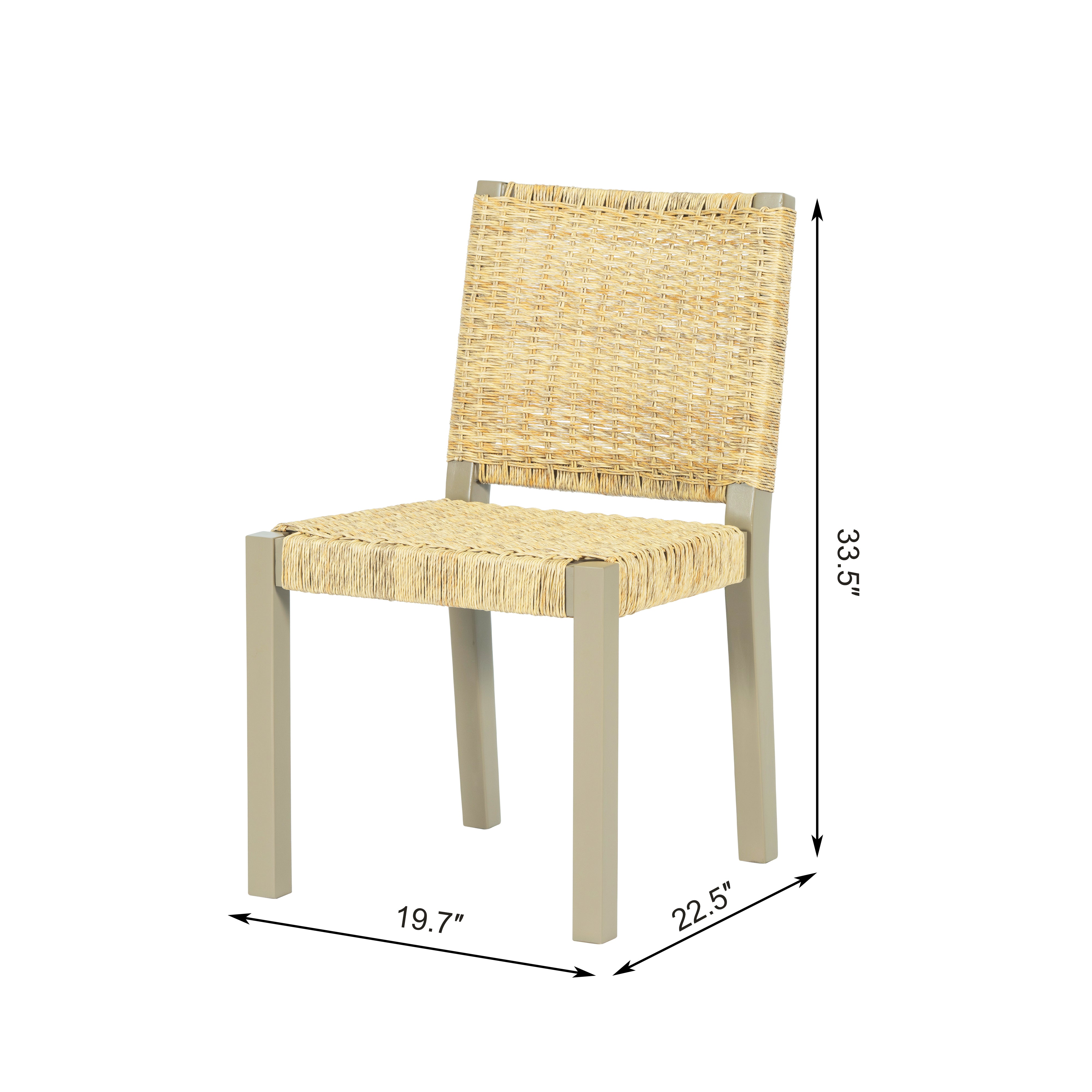 Modern Farmhouse Extendable Dining Table Set with Solid Wood Rattan Chairs and Bench