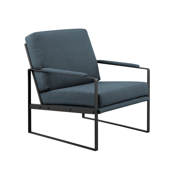 Echoara Square Metal Frame Accent Chair - Accent Chairs