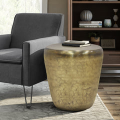 Eclipser Multipurpose Metal Side Table with Drum Shape - Side Tables