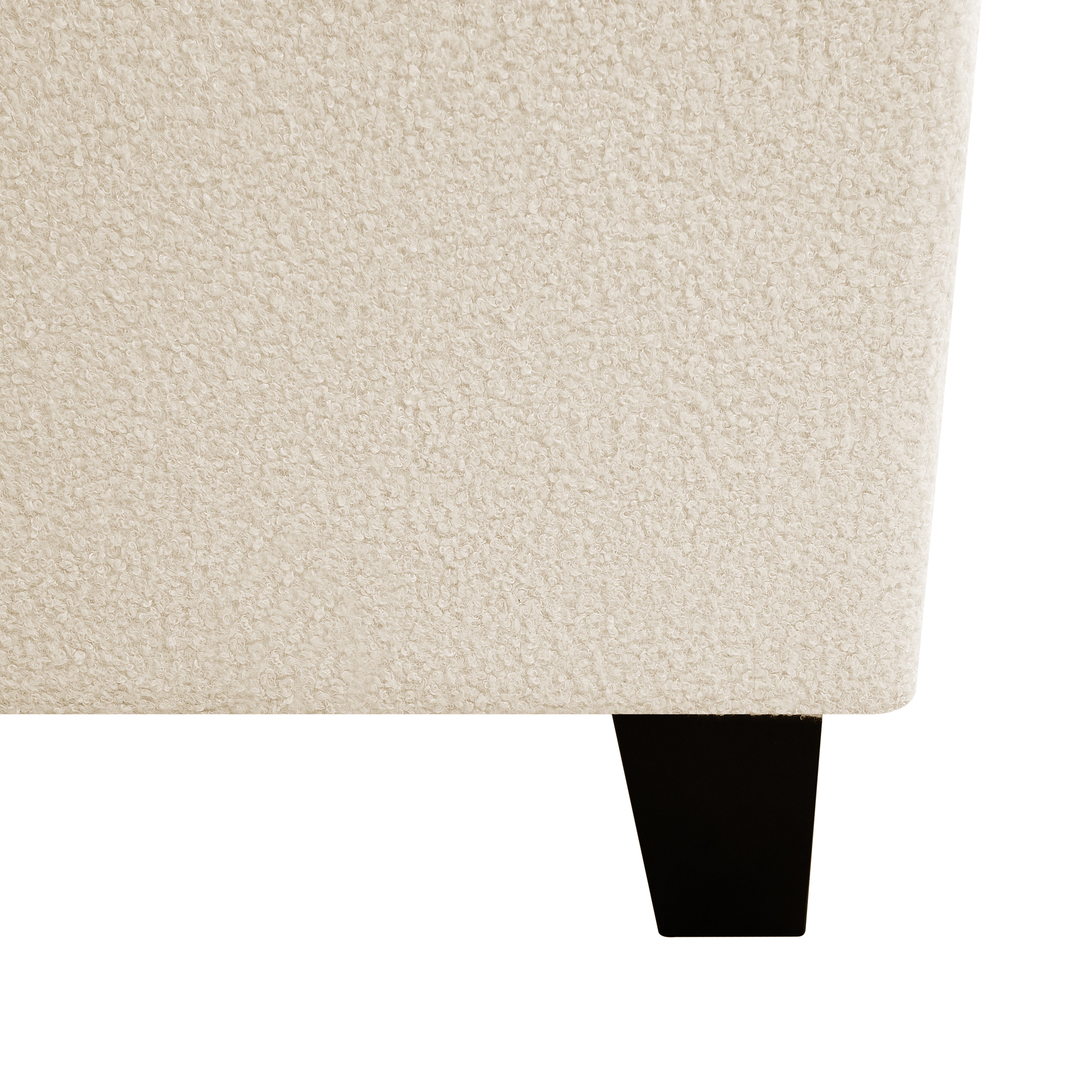 Bed Frame with 49.21" High Back Teddy Velvet Upholstered Headboard and 27.17" High Footboard