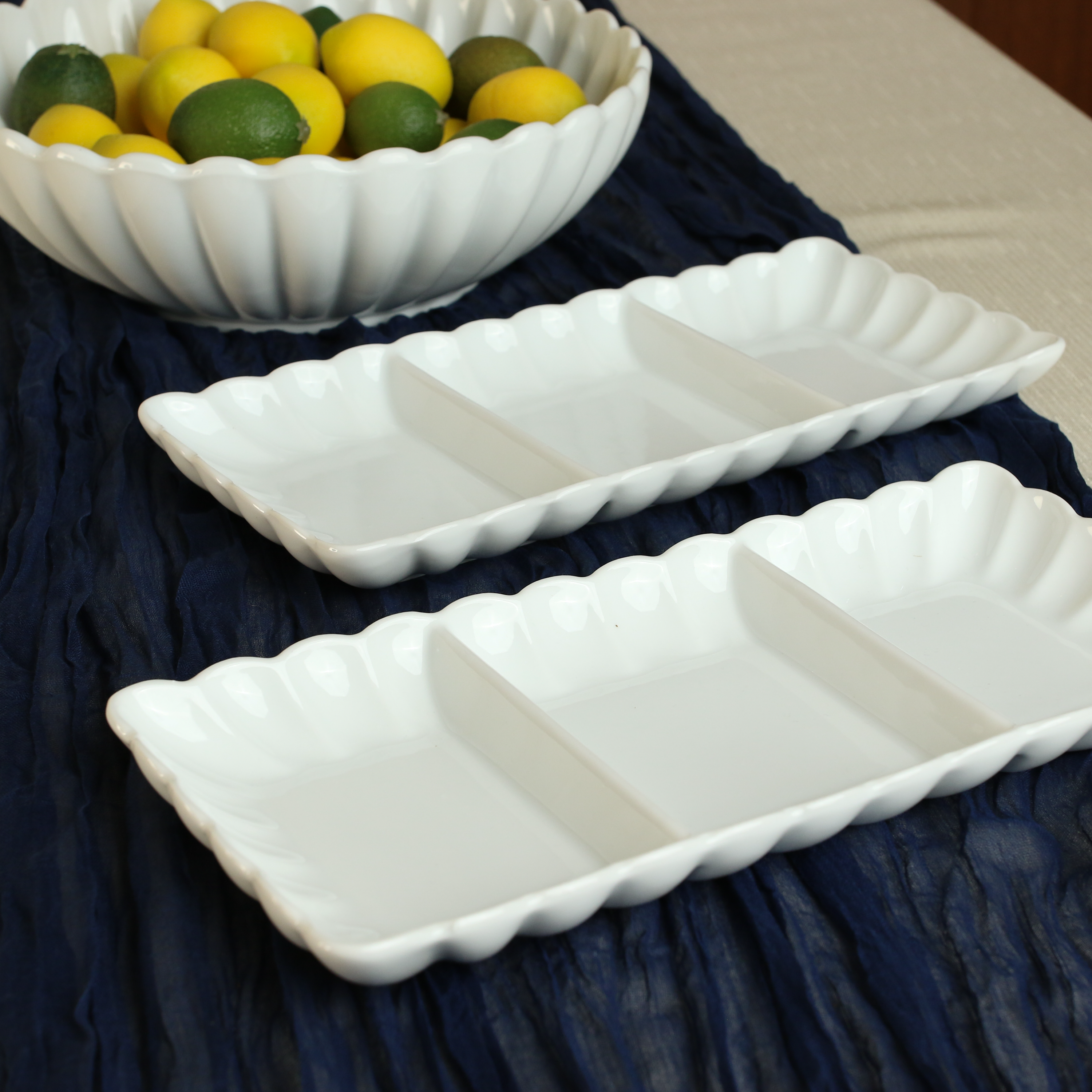 Petal Set of 2 Divided Serving Dish