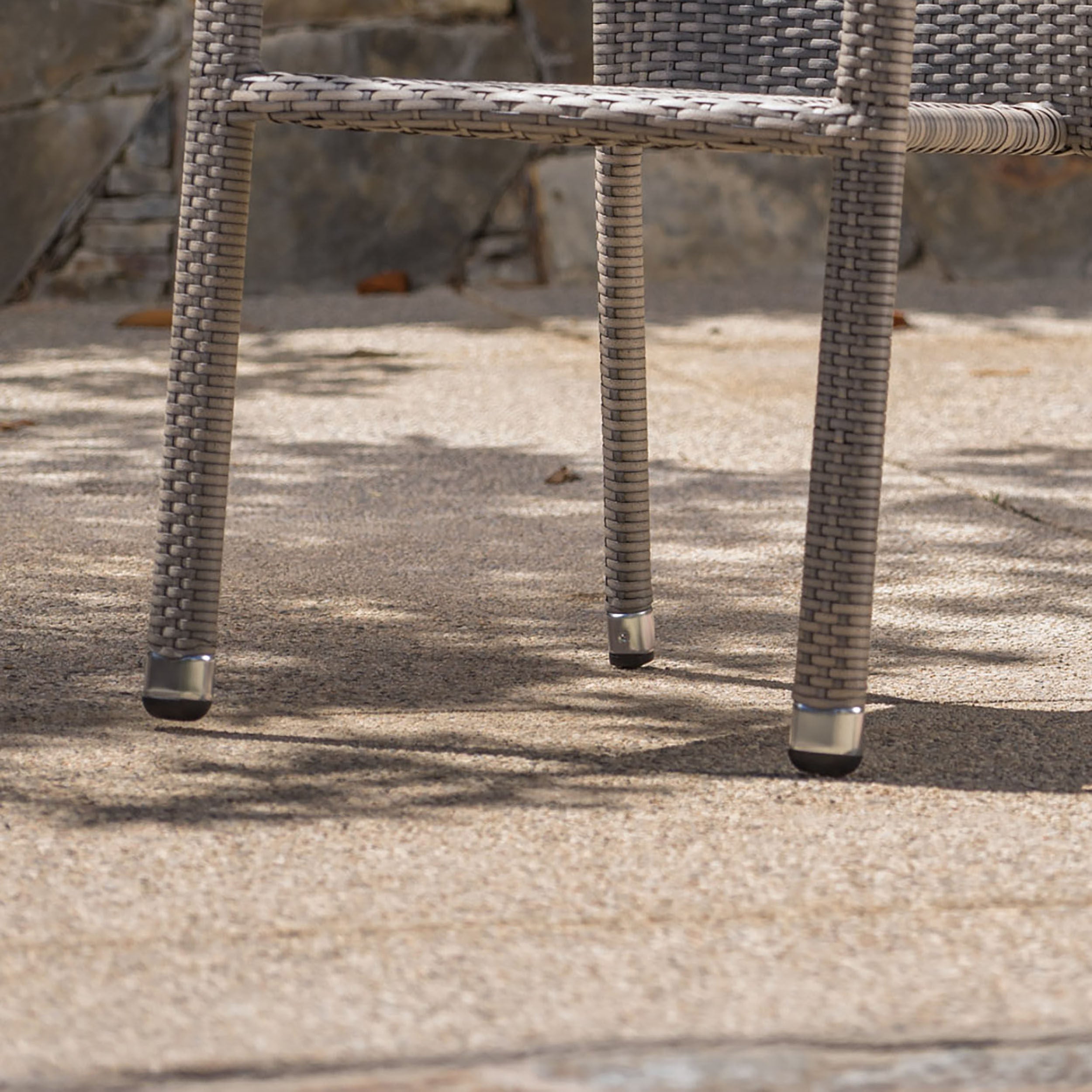 Outdoor Wicker Rattan Chair with Stackable Design