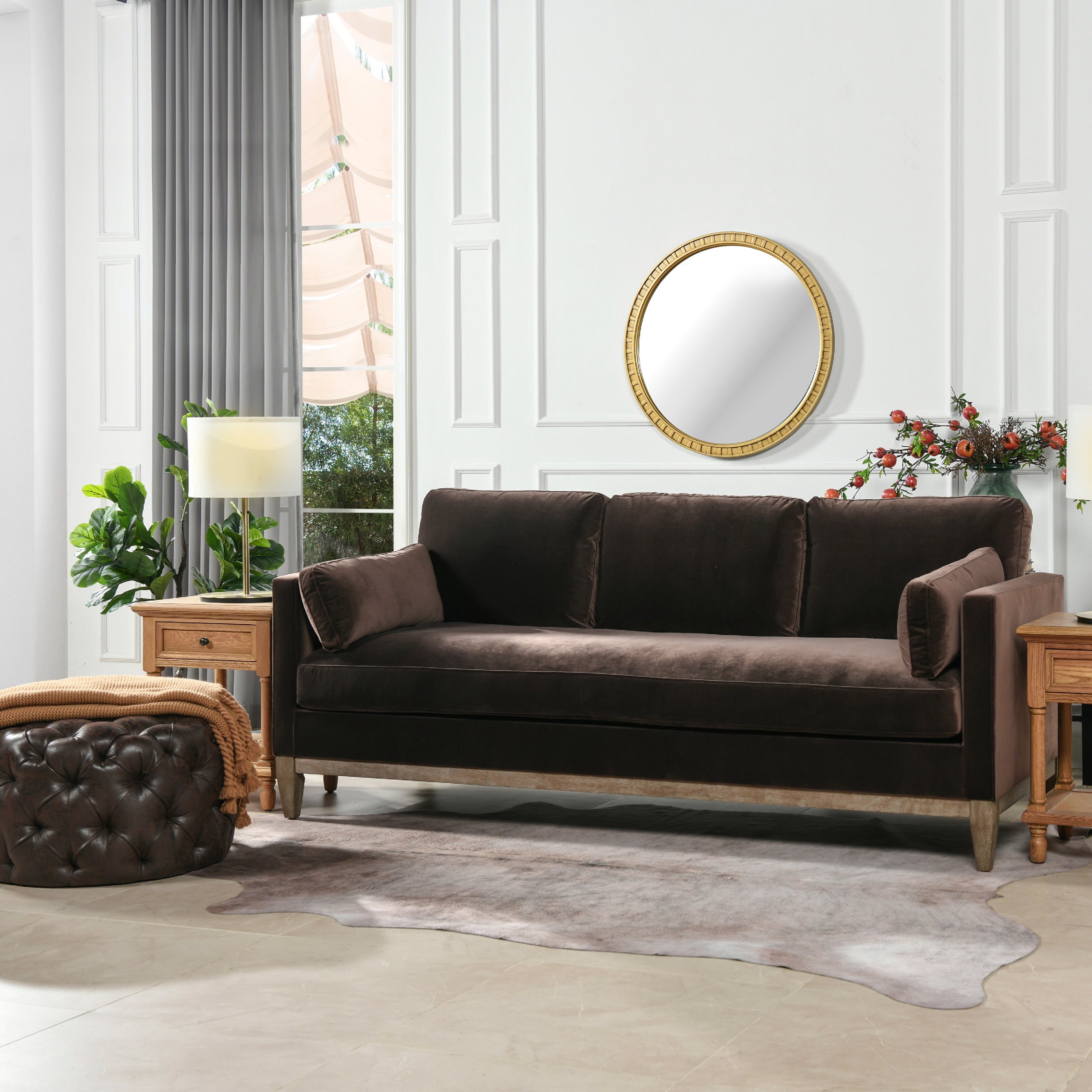 Knox 84" Upholstered Sofa with Square Track Arms