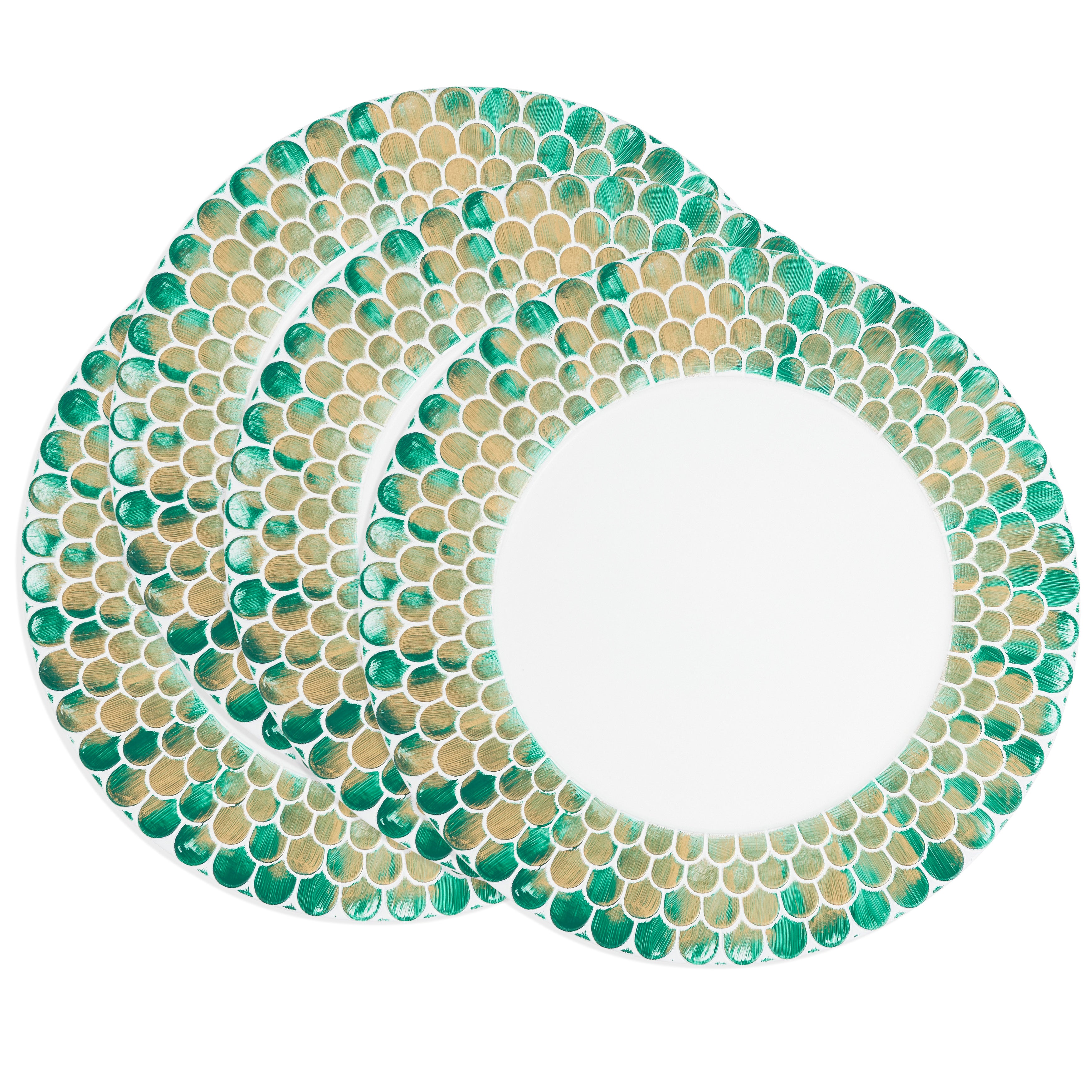 Fish Scale-Inspired Charger, Set of 4