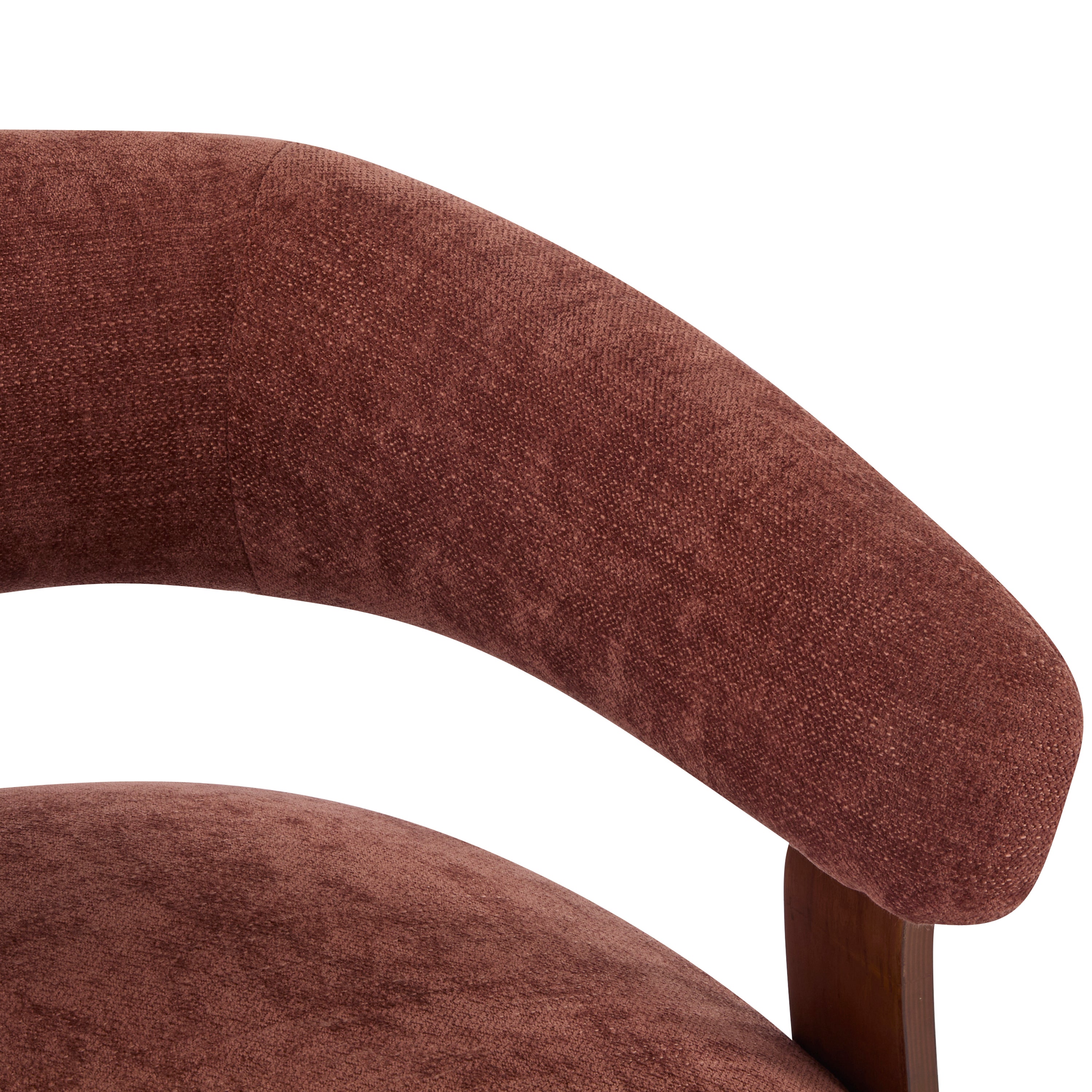 Modern Open-Back Accent Chair with Wooden Frame