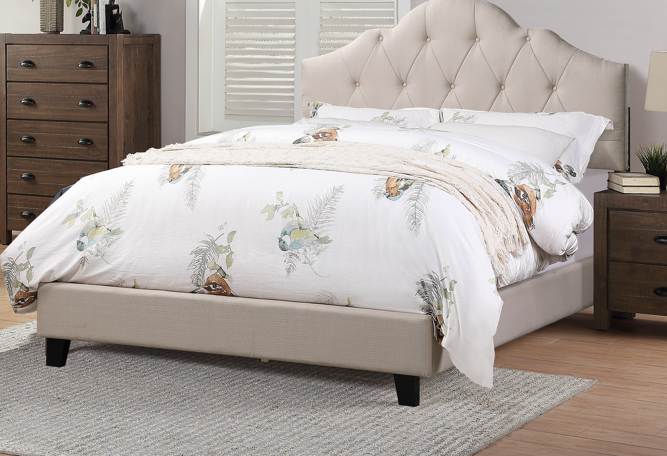 Pier 1 Tufted Upholstered Bed