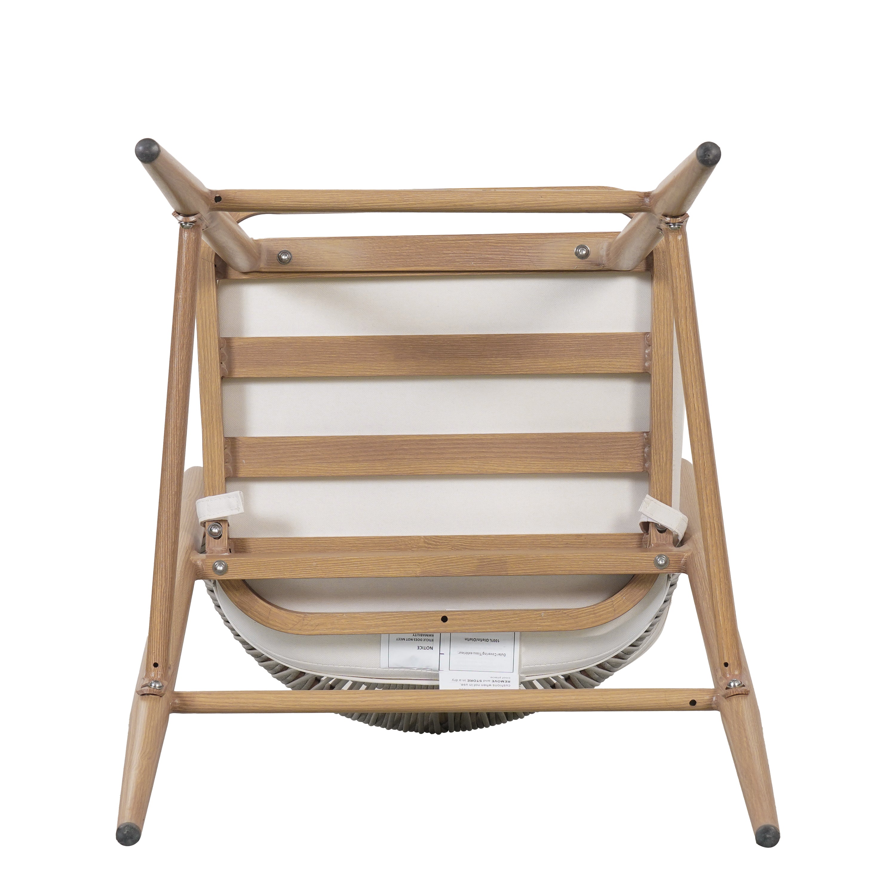 Outdoor Metal Frame Stools with Scallop-Shaped Backrest & Water-Resistant Cushions, Set of 2