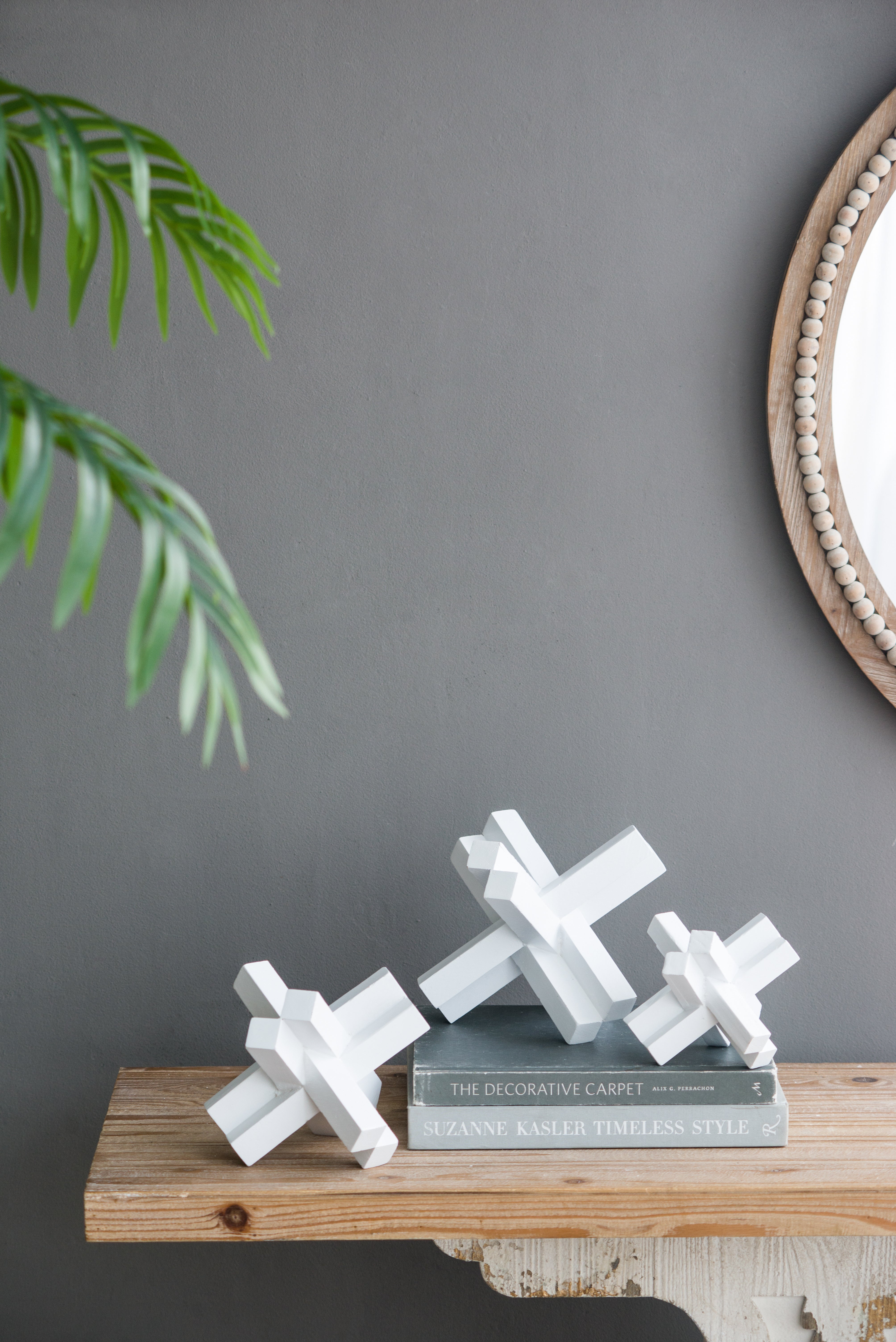 White Starburst Tabletop Décor, Set of 3