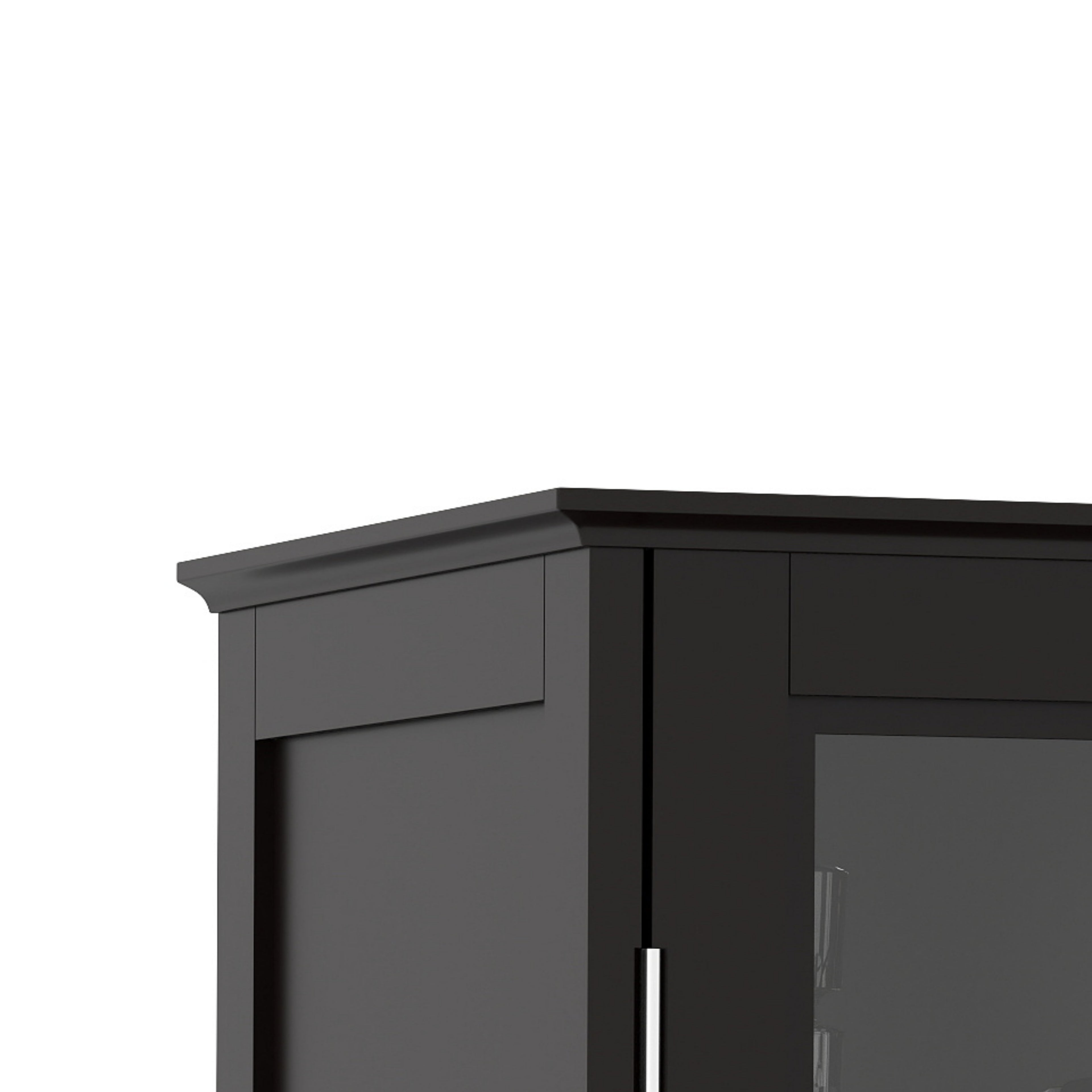 Double Glass Door Accent Cabinet