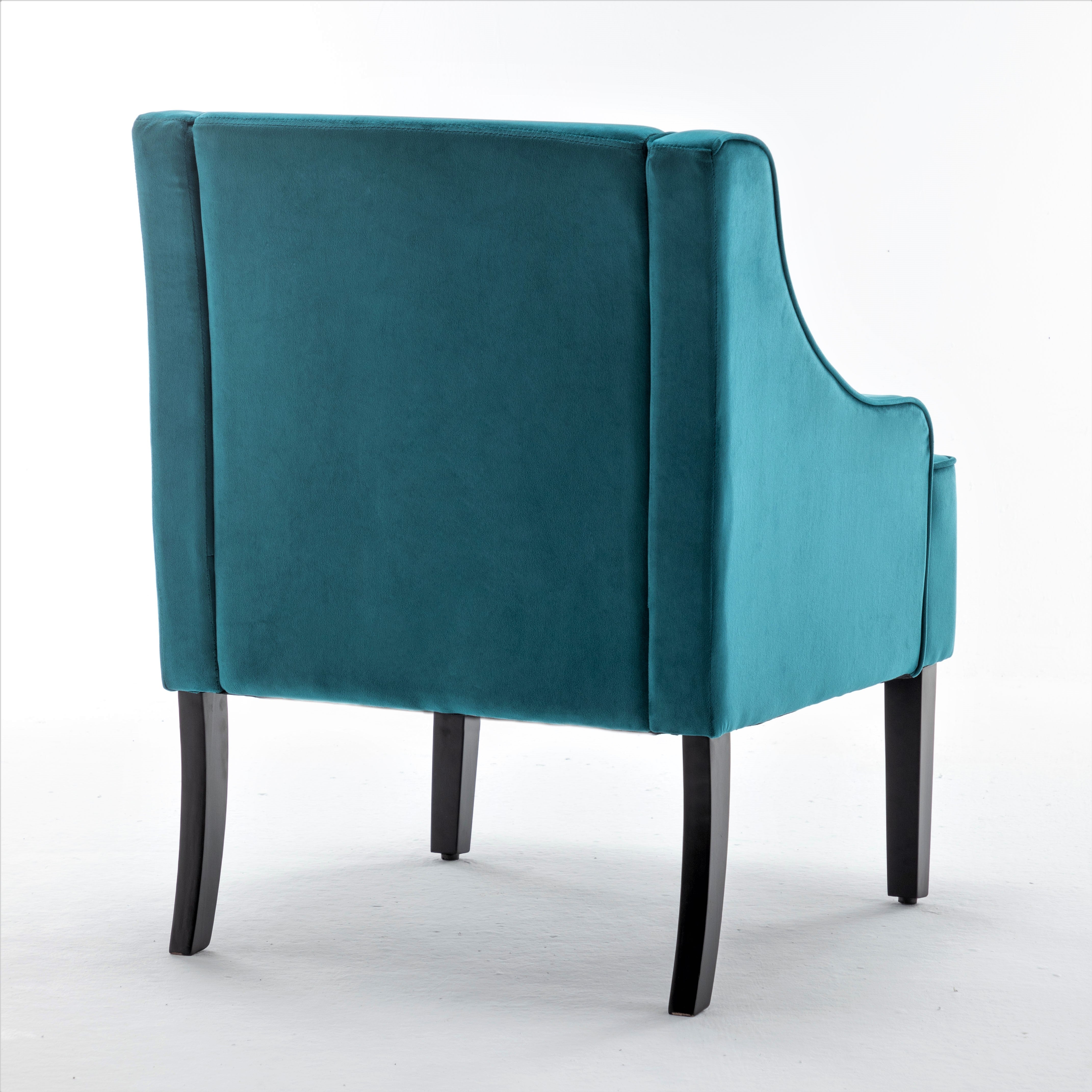 Versatile Velvet Side Chair with Recessed Arms