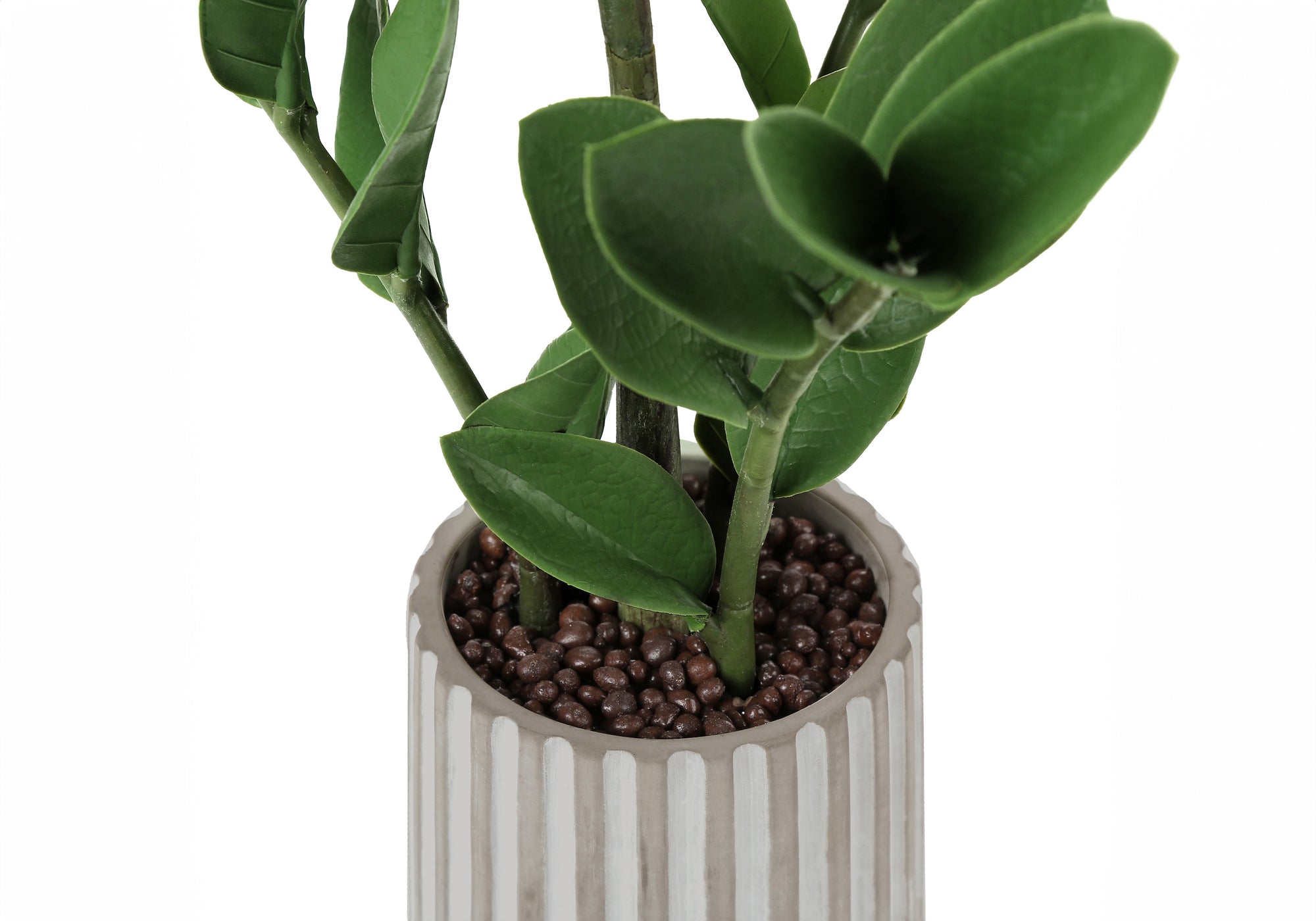 20" Tall Artificial Zz Plant with Grey Pot