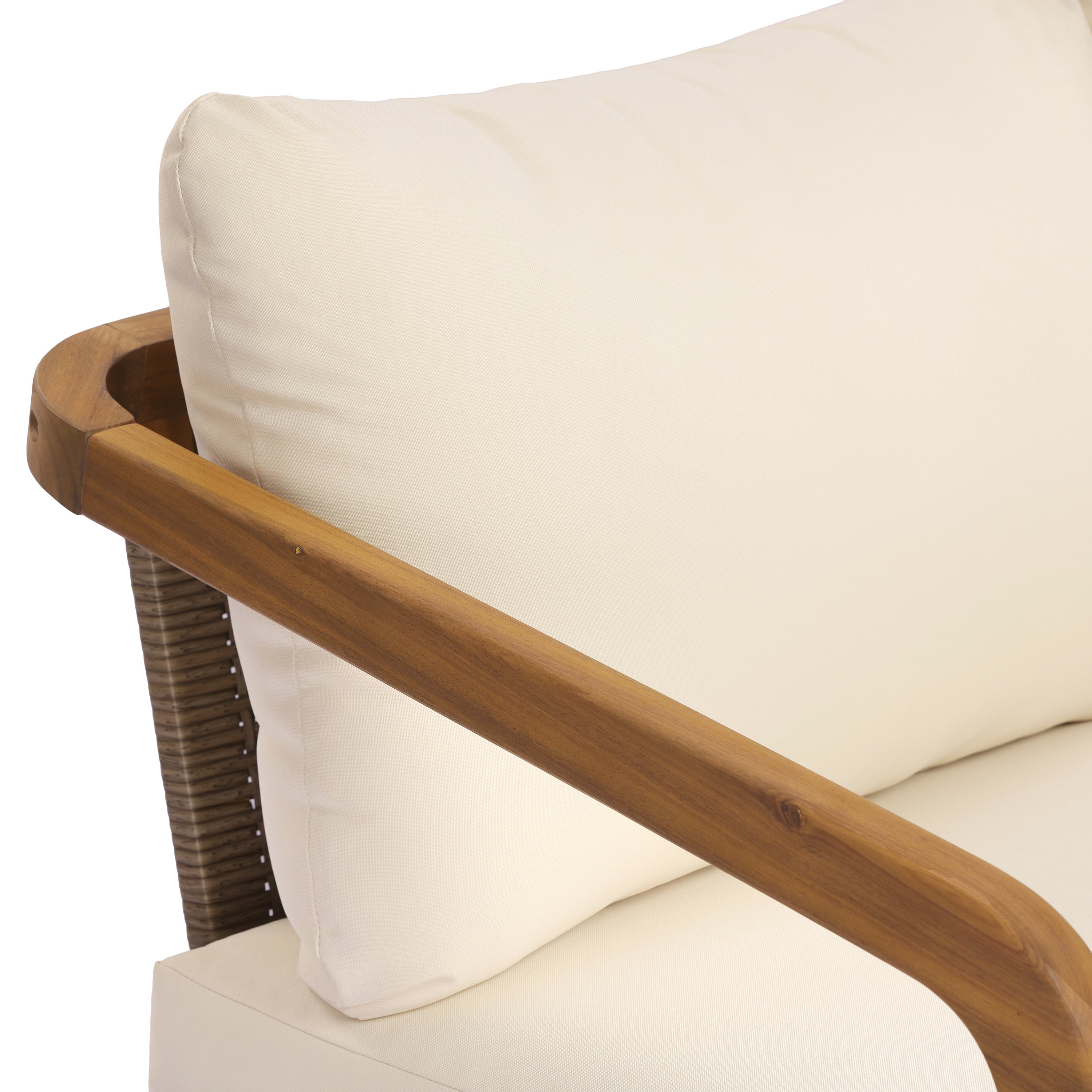 Carlile Acacia Wood Outdoor Patio Club Chair, Set of 2