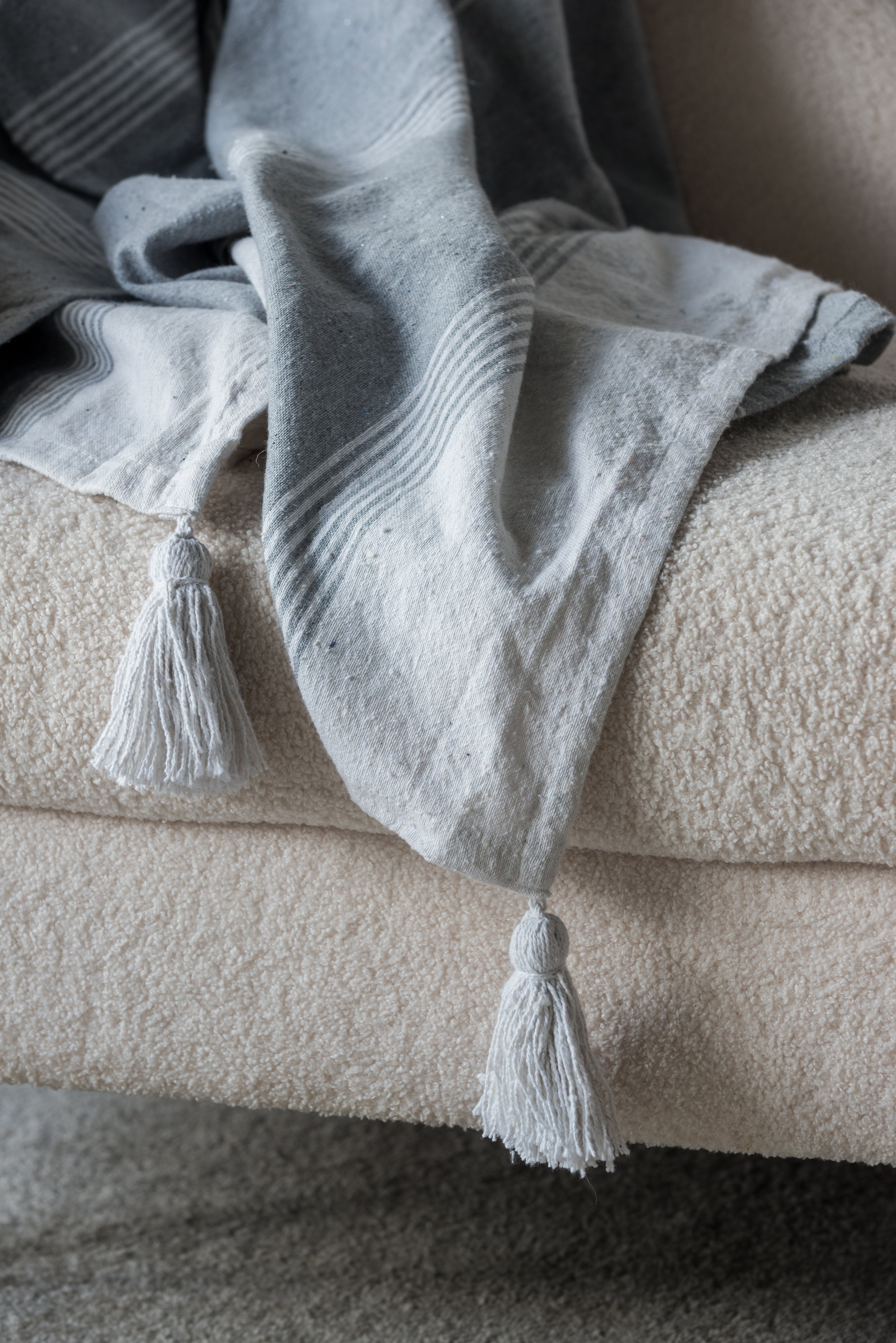 50x60' Conrad Grey Throw Blanket, 2 Pack