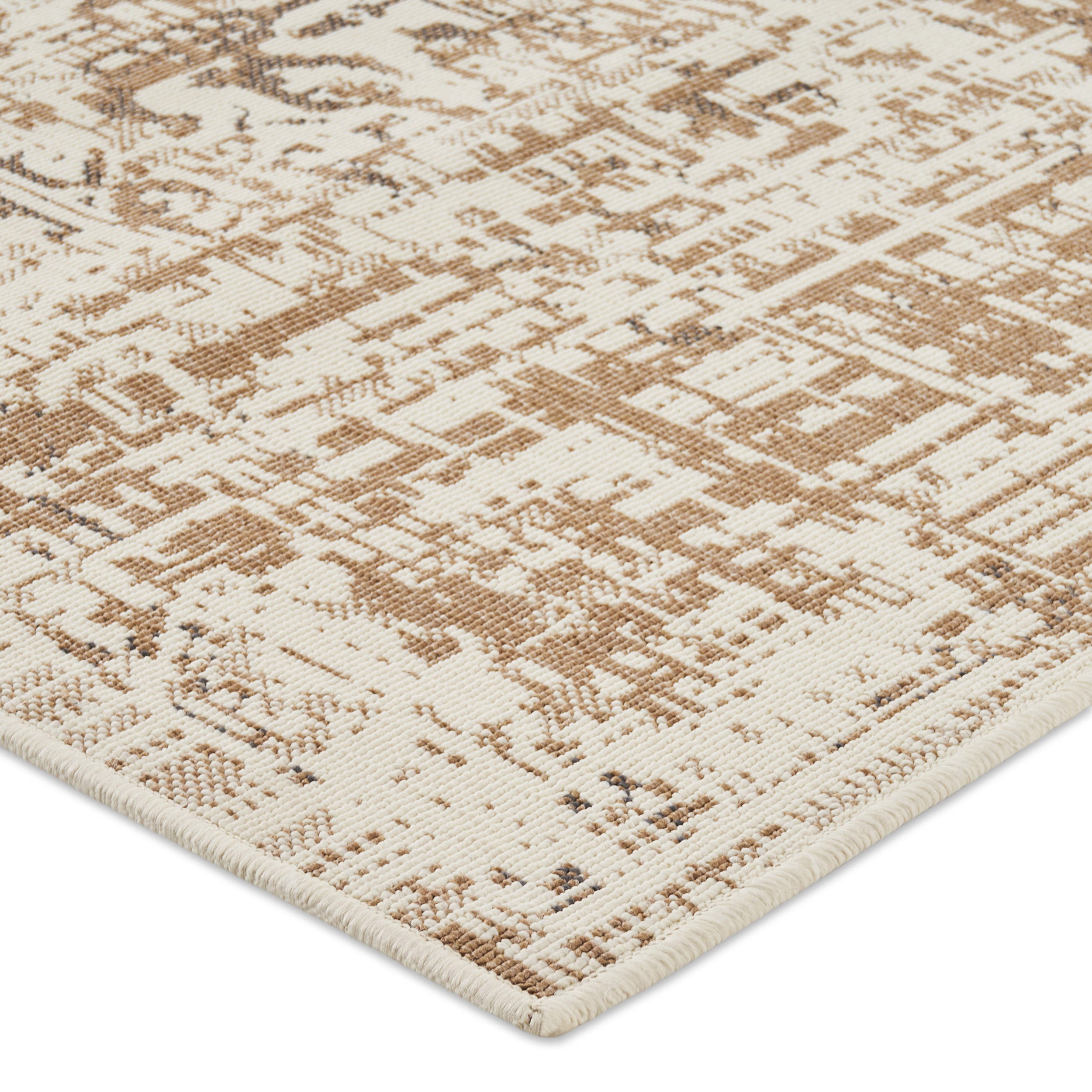 84" x 63" Outdoor Rug with Rectangle Shape and Vintage-Inspired Pattern