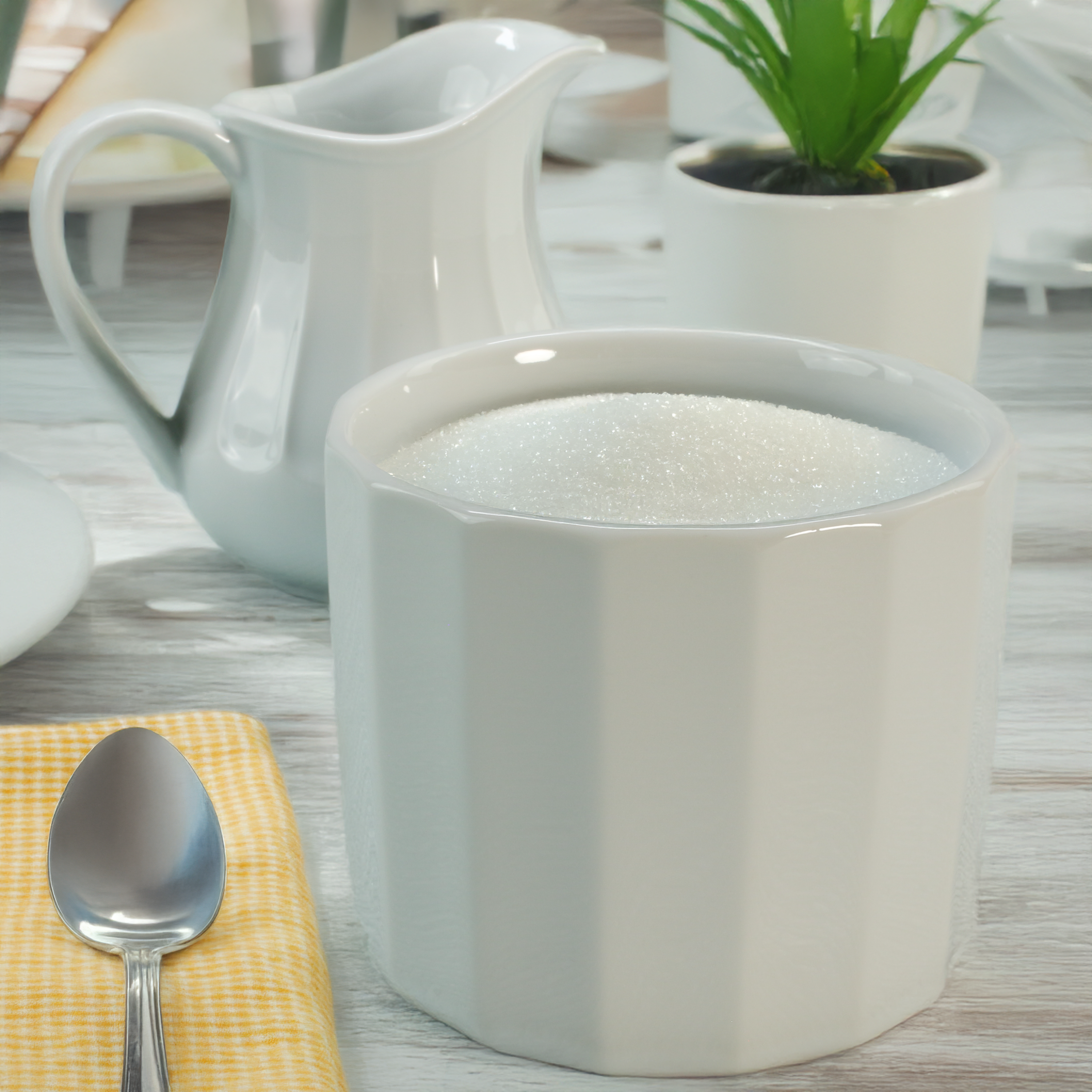 Panel Sugar And Creamer Set