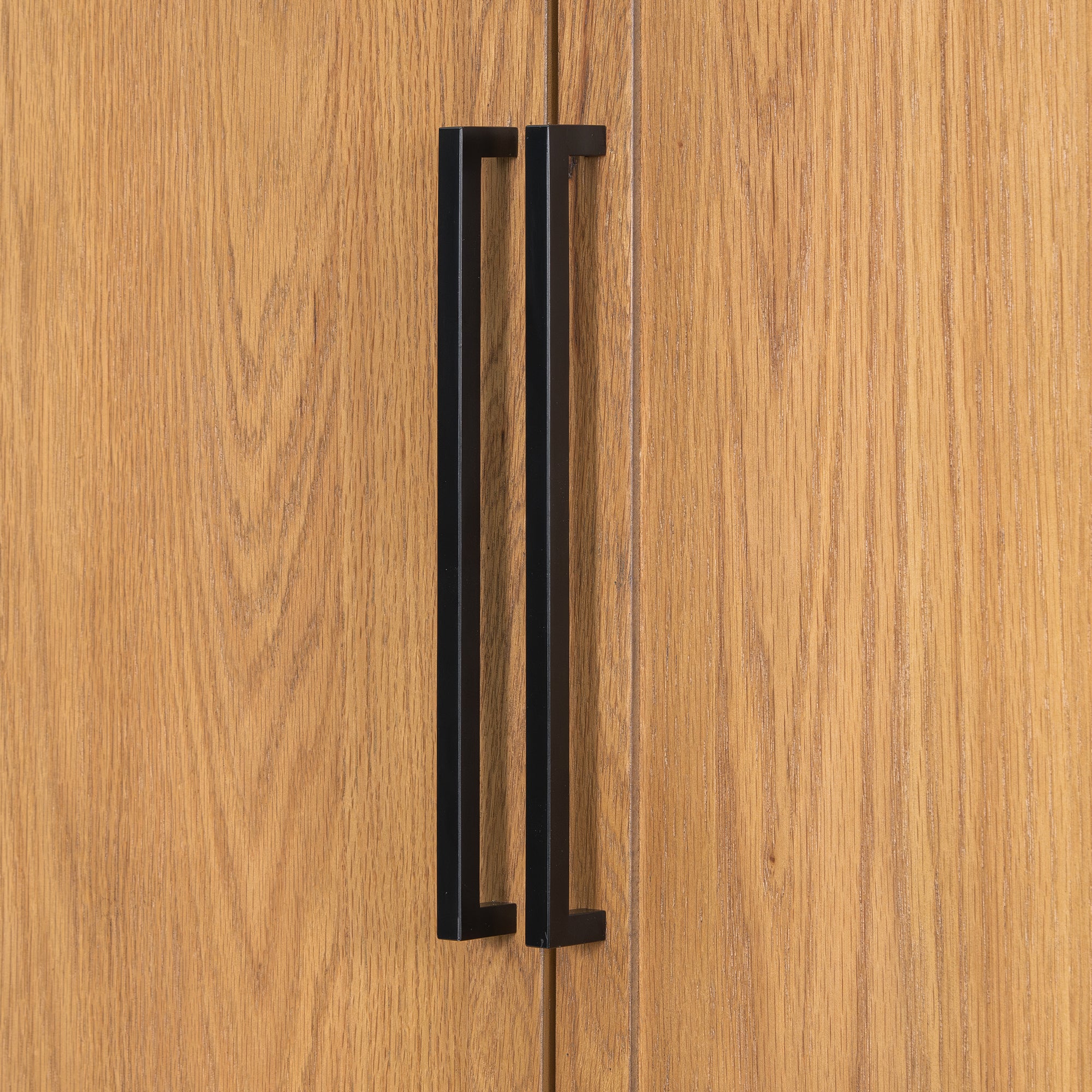 Modern Oak Veneer Tall Cabinet