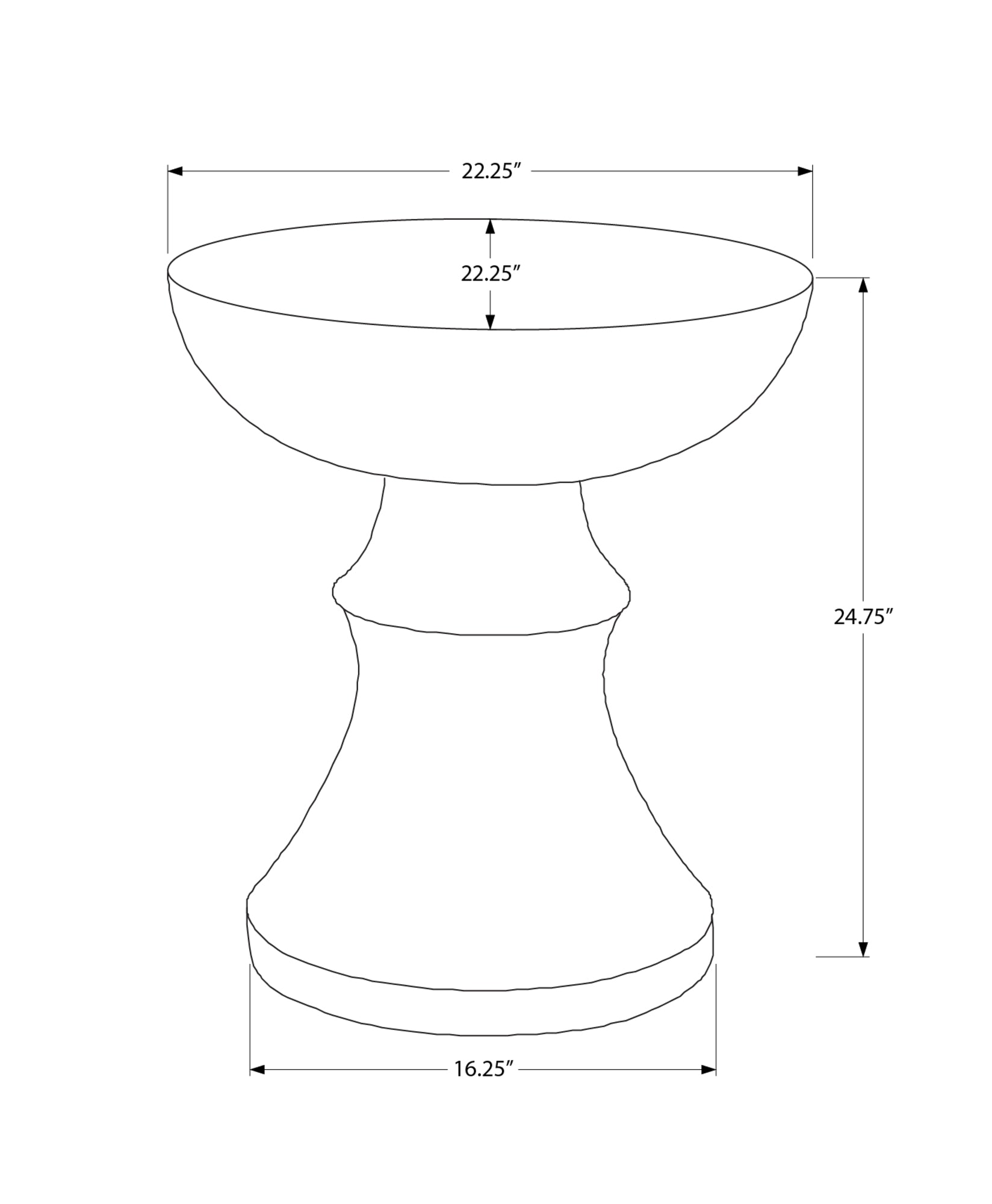 Modern Transitional Pedestal Indoor Outdoor Accent Table