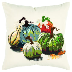 Digital Print And Embroidery Cotton Gourd Still Life Pillow Cover