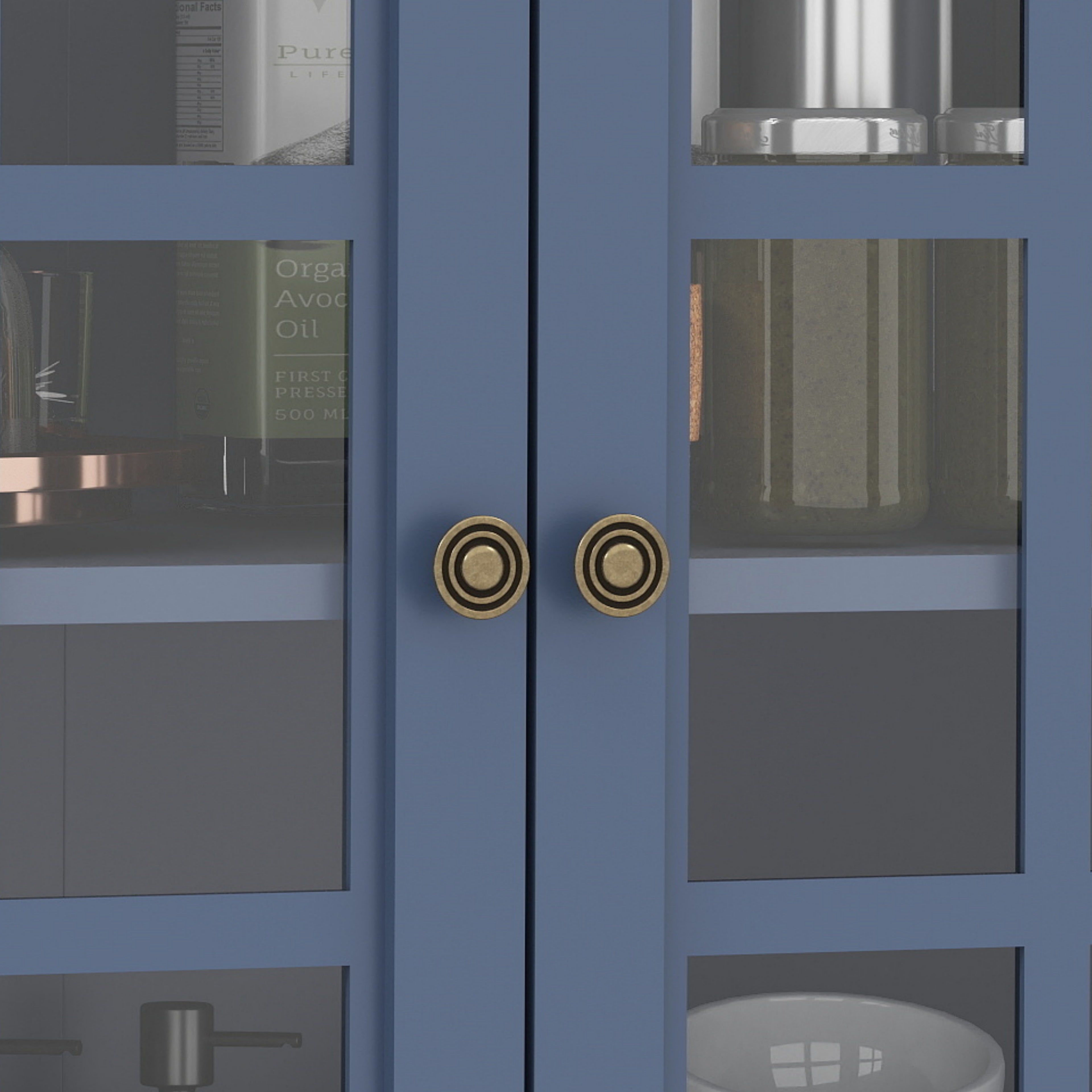 Double Glass Door Accent Cabinet