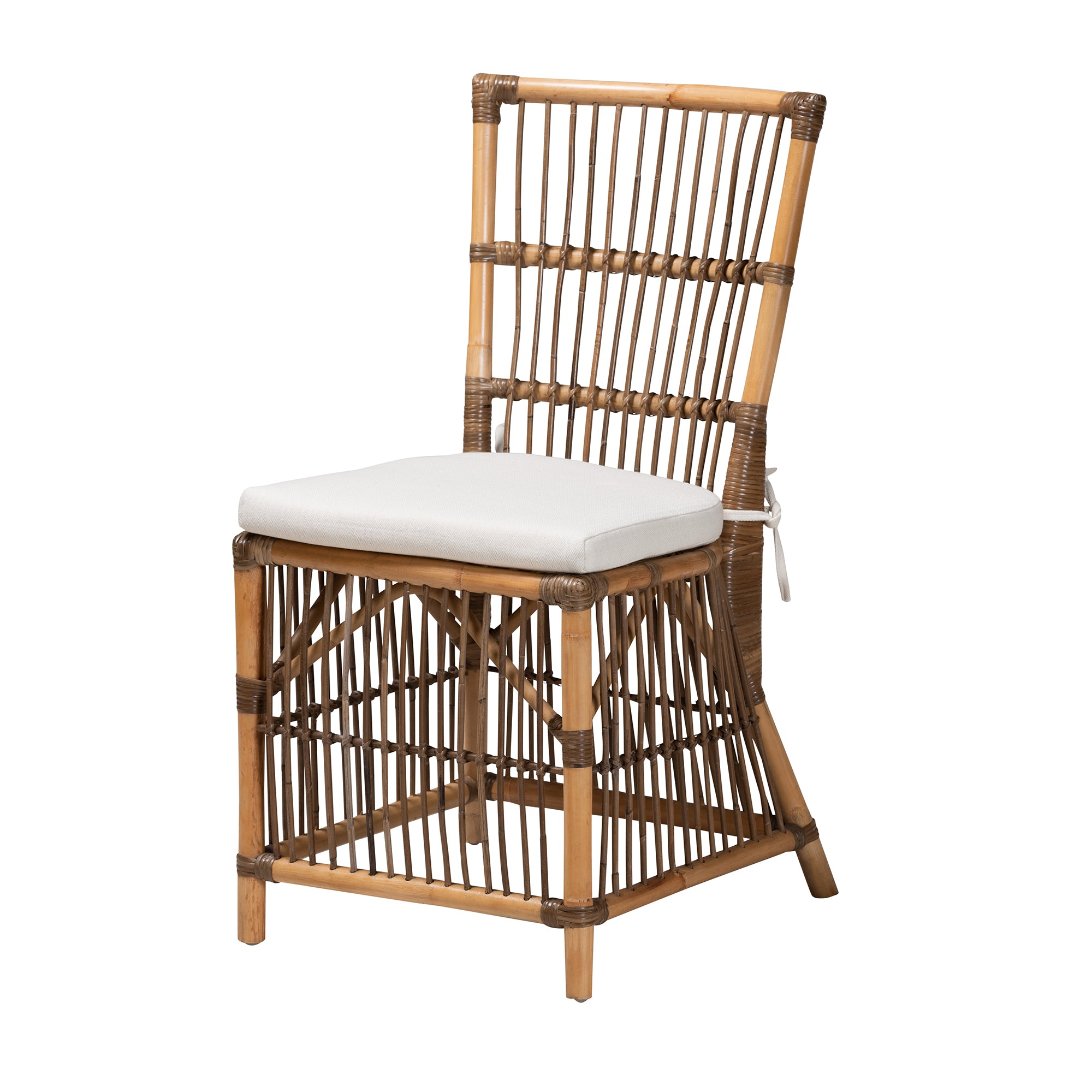 Iwan Upholstered Rattan Dining Chair