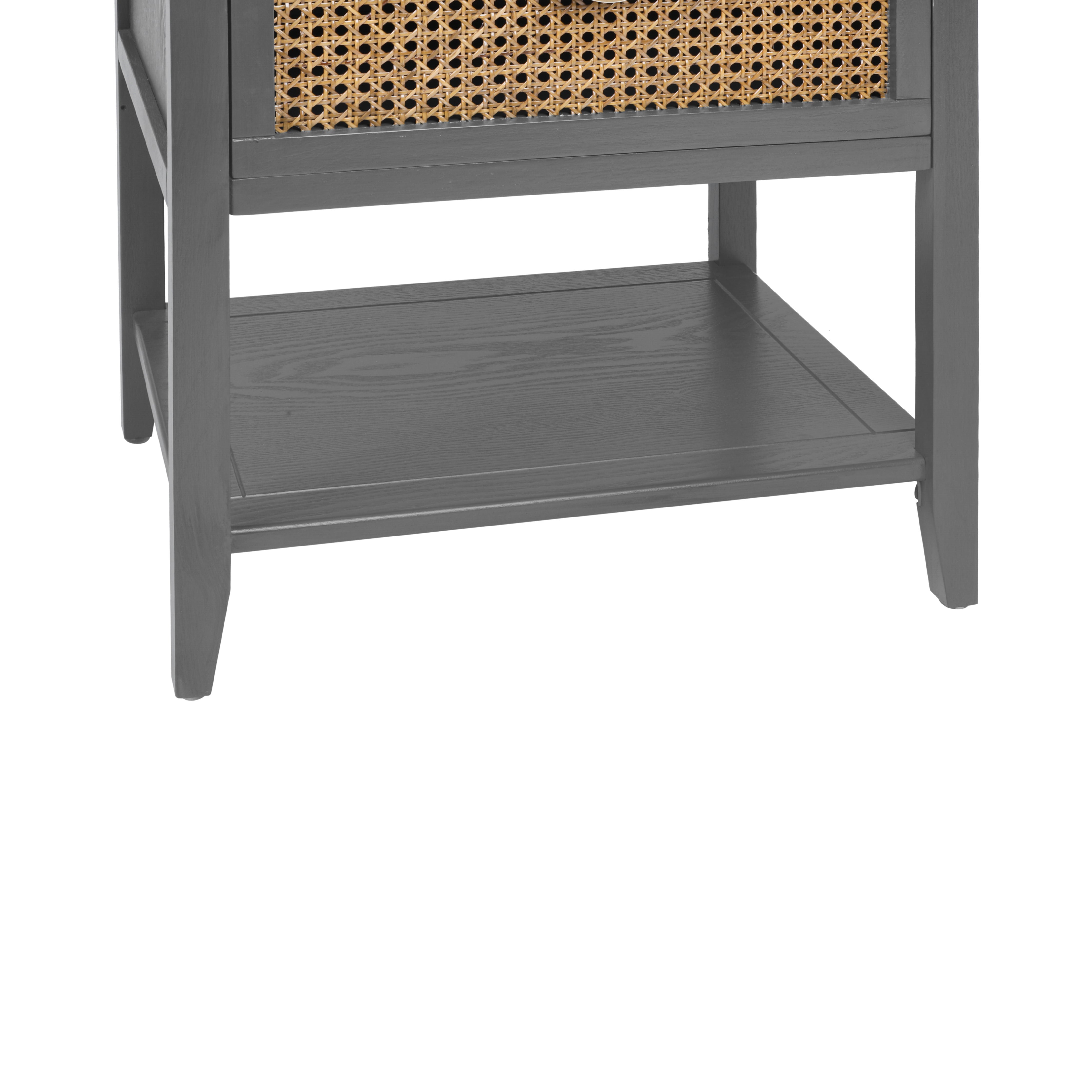 2-Drawer Side Table with Natural Rattan Drawers