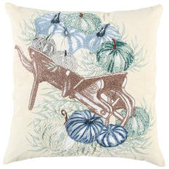 Pumpkins Printed With Embroidery Cotton Decorative Throw Pillow