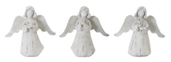 Praying Angel Figurine with Metal Wings (Set of 6)