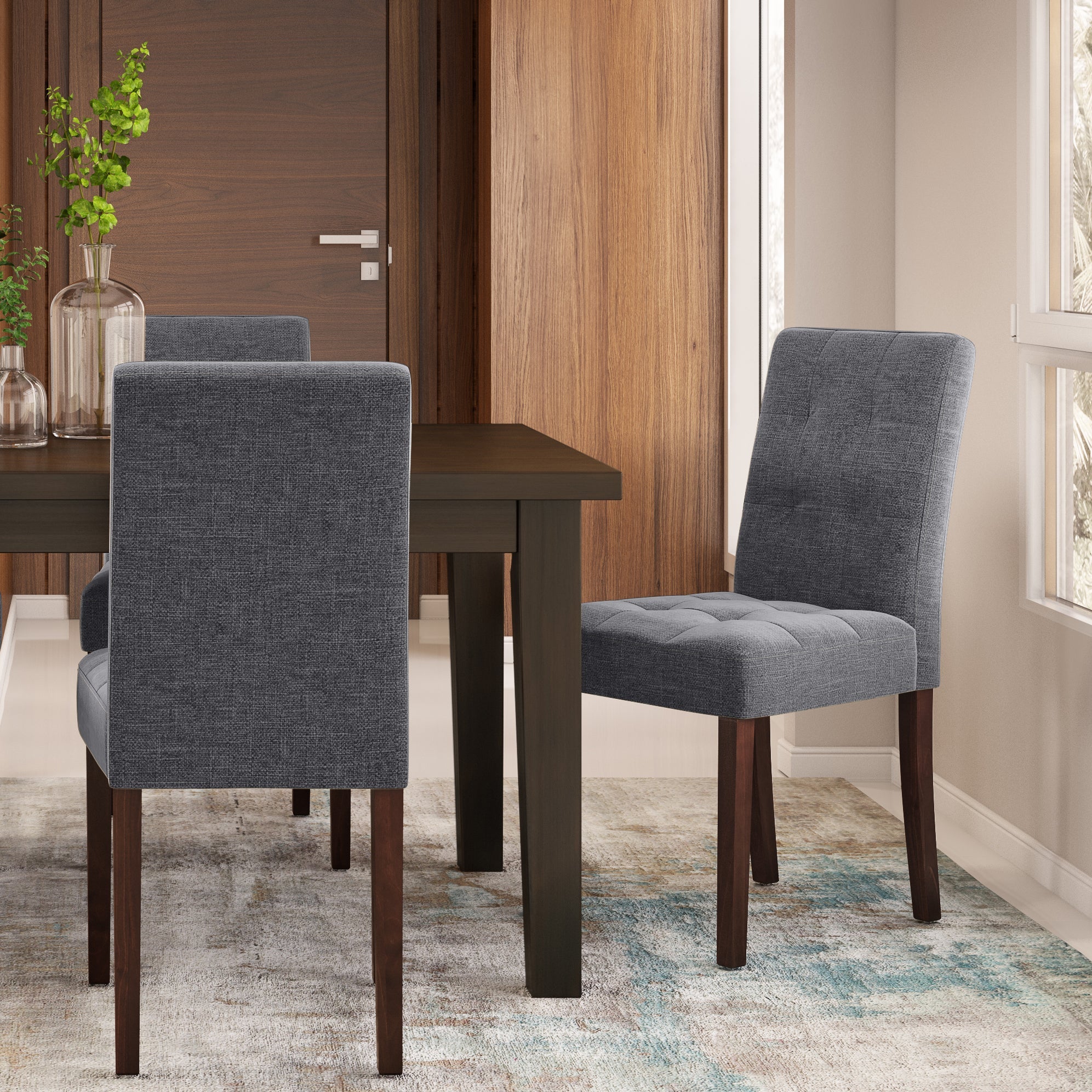 Effulgent Upholstered Dining Chair with Button Tufted, Set of 2 - Dining Chairs
