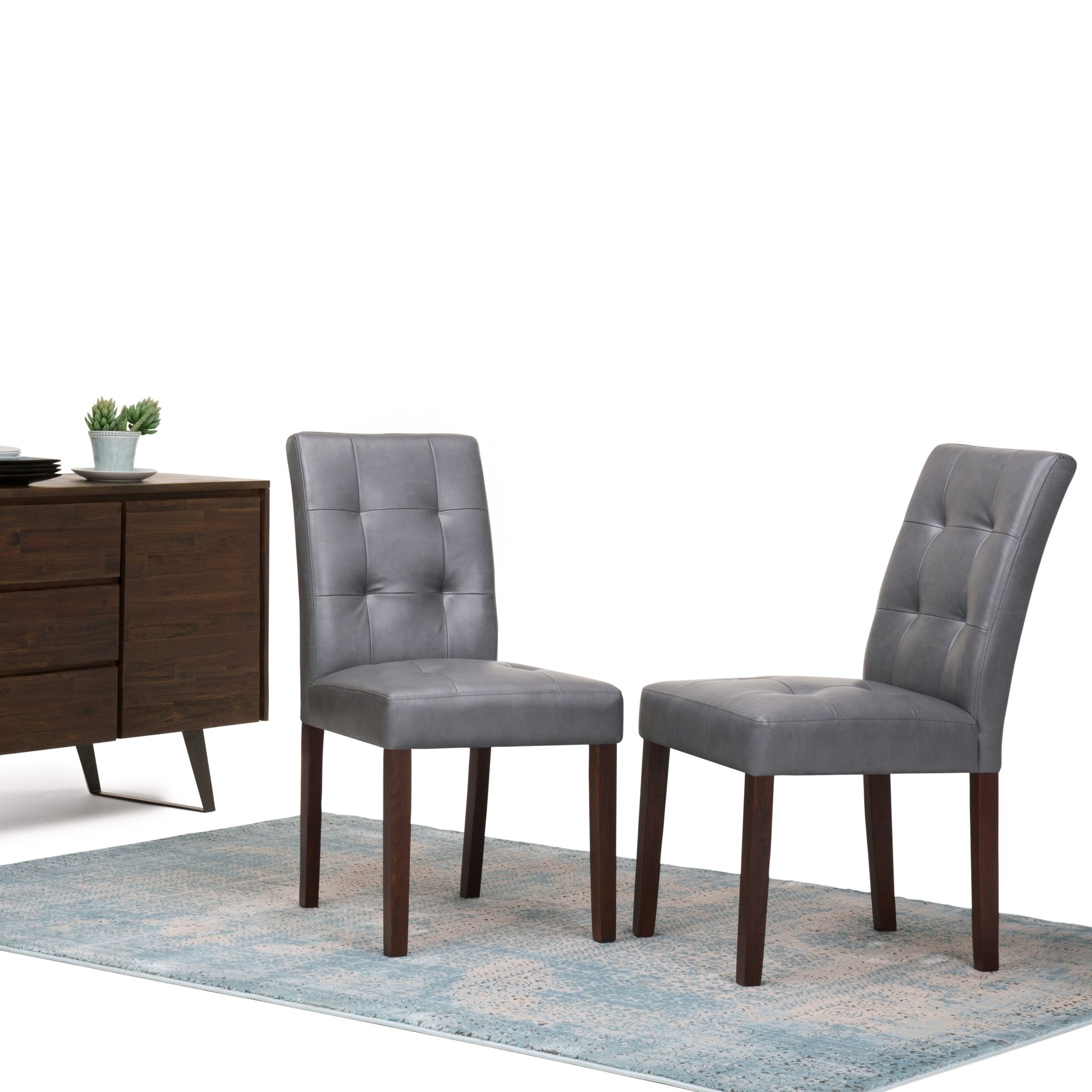 Effulgent Upholstered Dining Chair with Button Tufted, Set of 2 - Dining Chairs