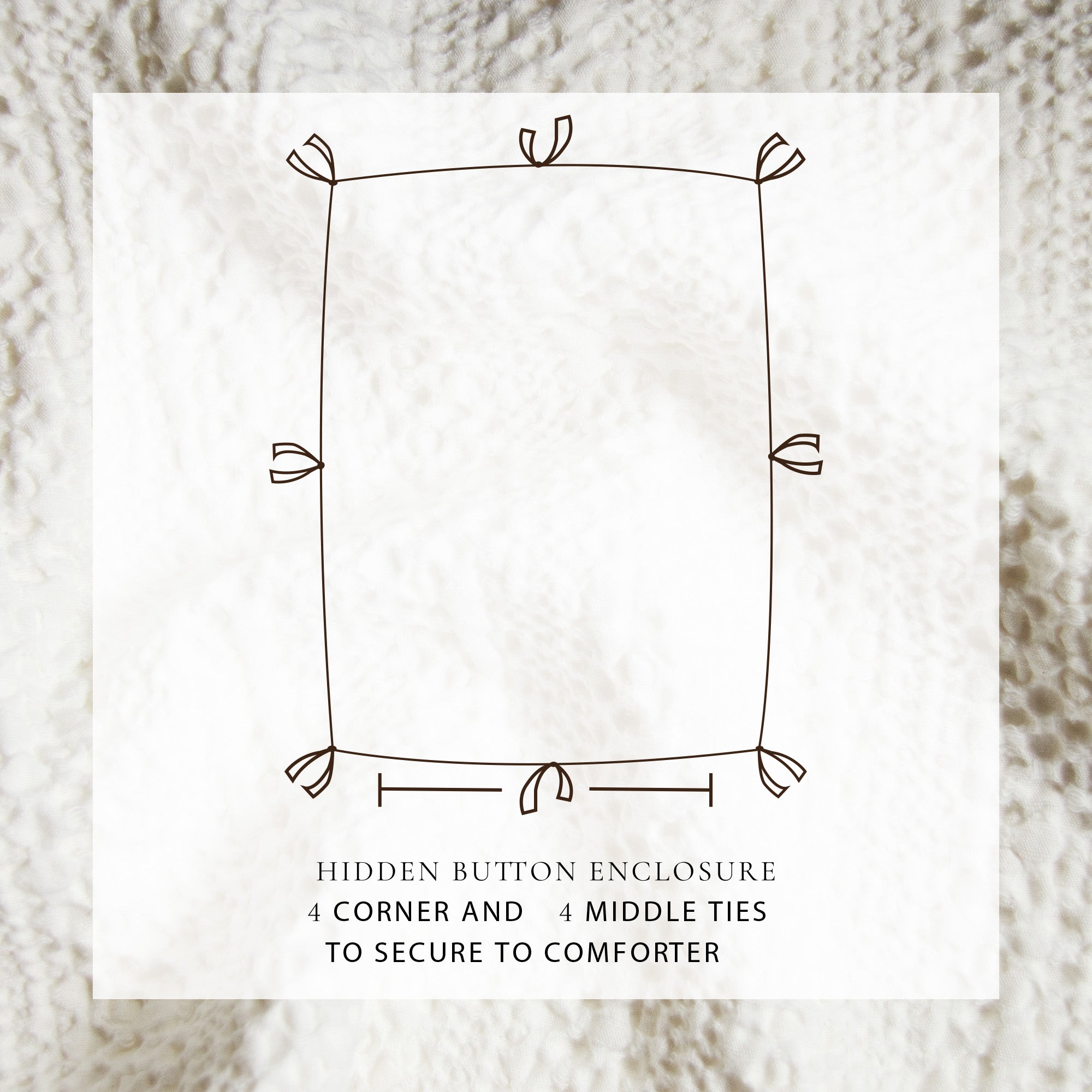 100% Cotton Honeycomb Waffle Textured Duvet Cover with Pillow Shams