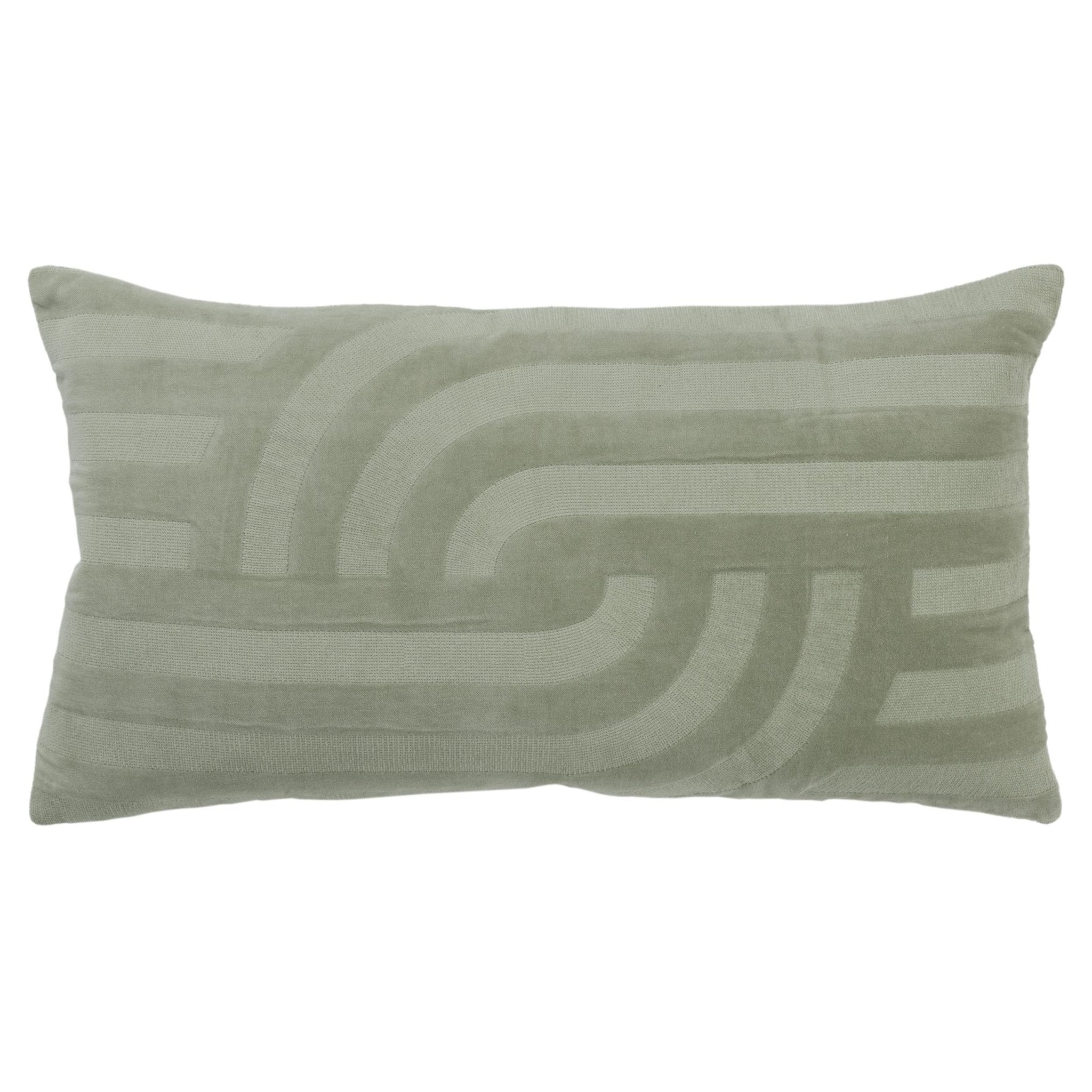 Embroidered 100% Cotton Abstract Decorative Throw Pillow - Lumbar Pillows