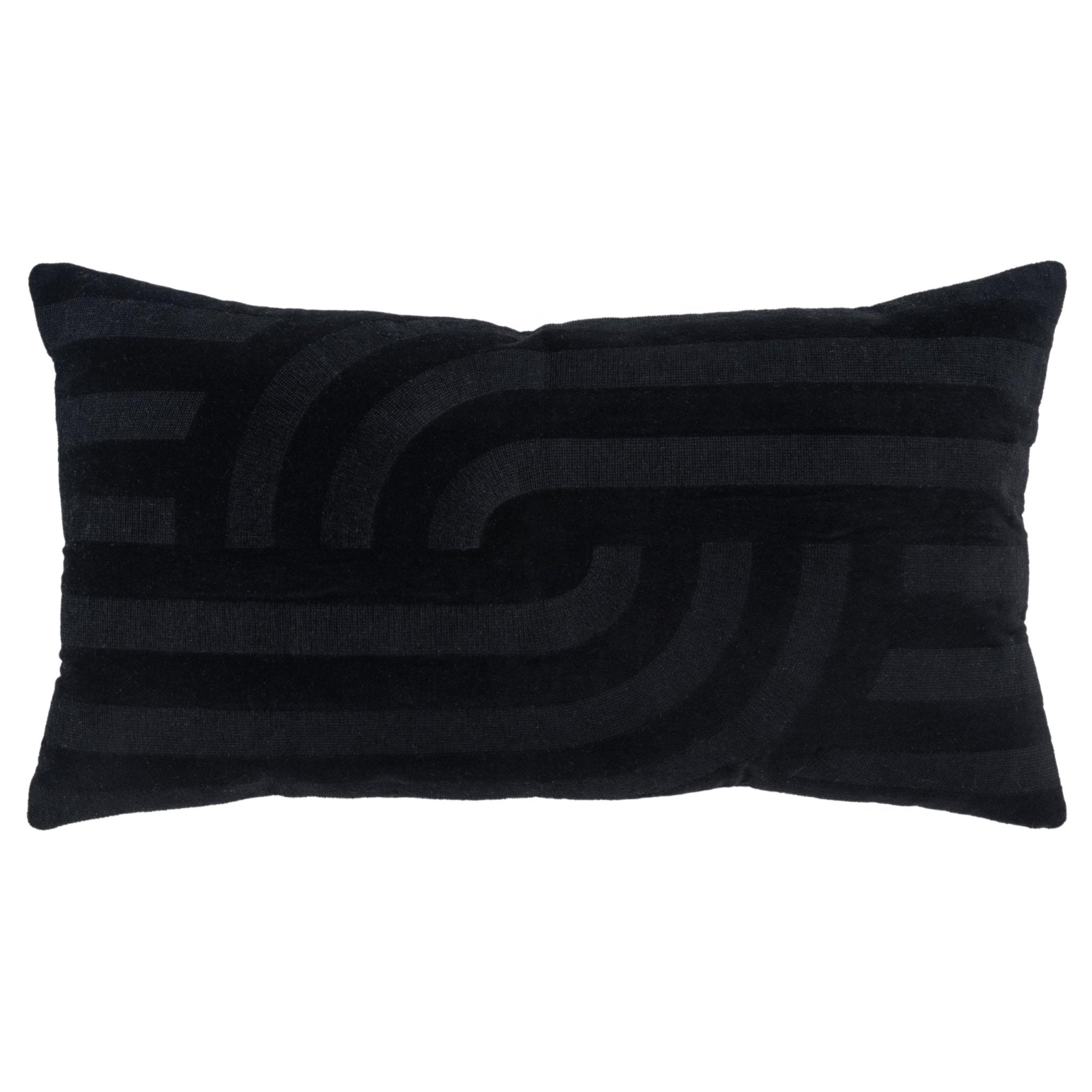 Embroidered 100% Cotton Abstract Decorative Throw Pillow - Lumbar Pillows