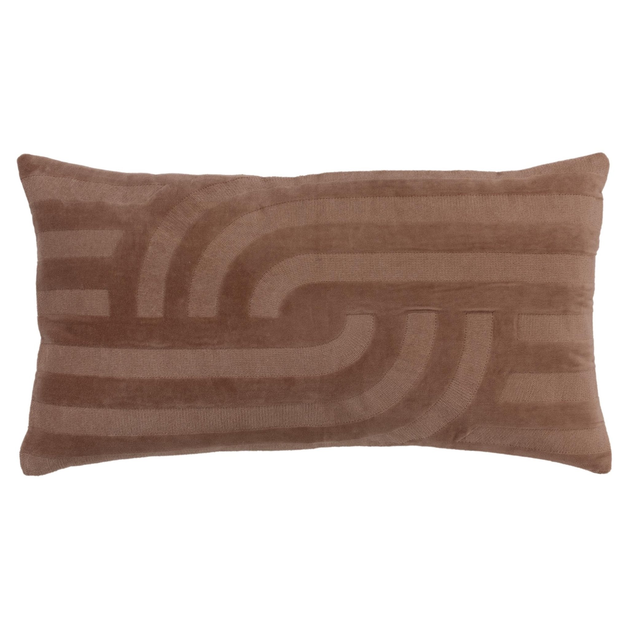 Embroidered 100% Cotton Abstract Decorative Throw Pillow - Lumbar Pillows