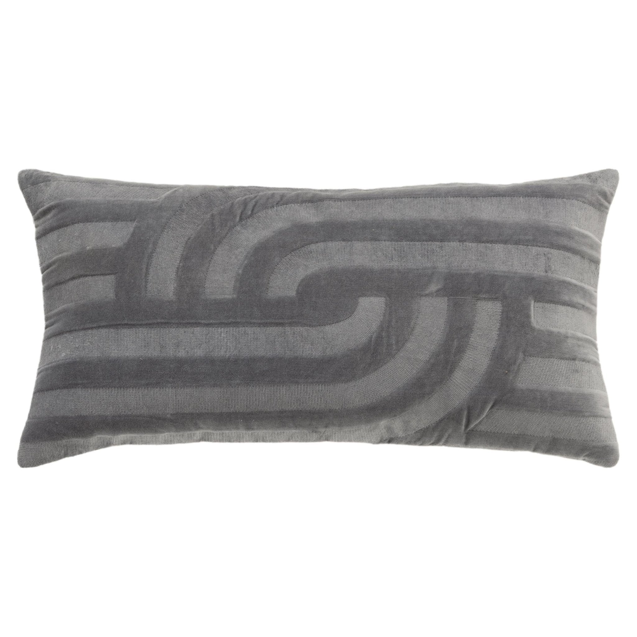 Embroidered 100% Cotton Abstract Decorative Throw Pillow - Lumbar Pillows