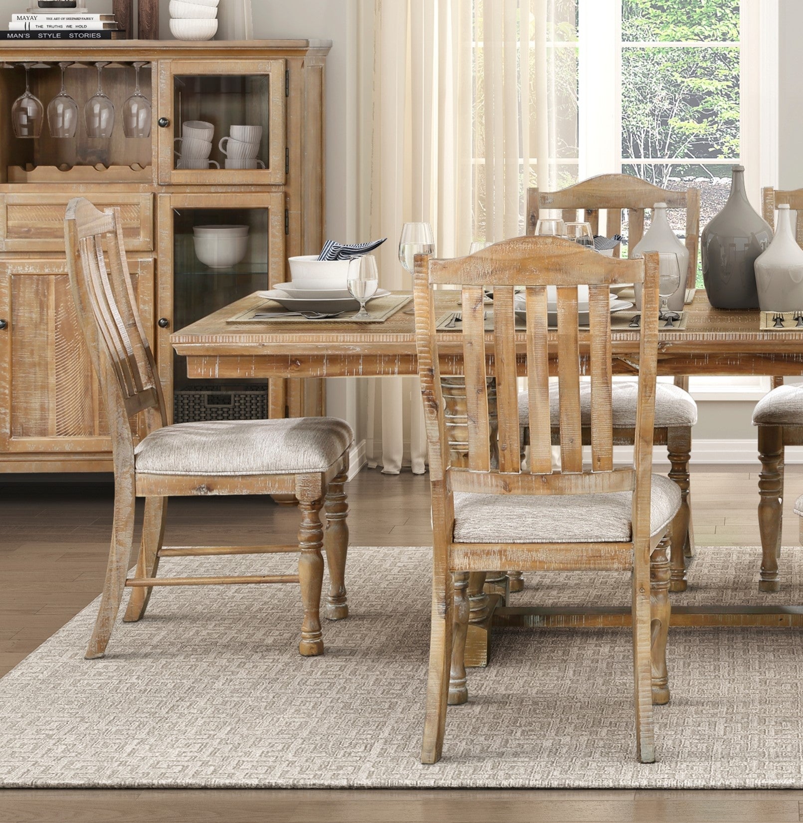 Eternalx 7 - Piece Dining Set with Extendable Table and 6 Side Chairs - Dining Room Sets
