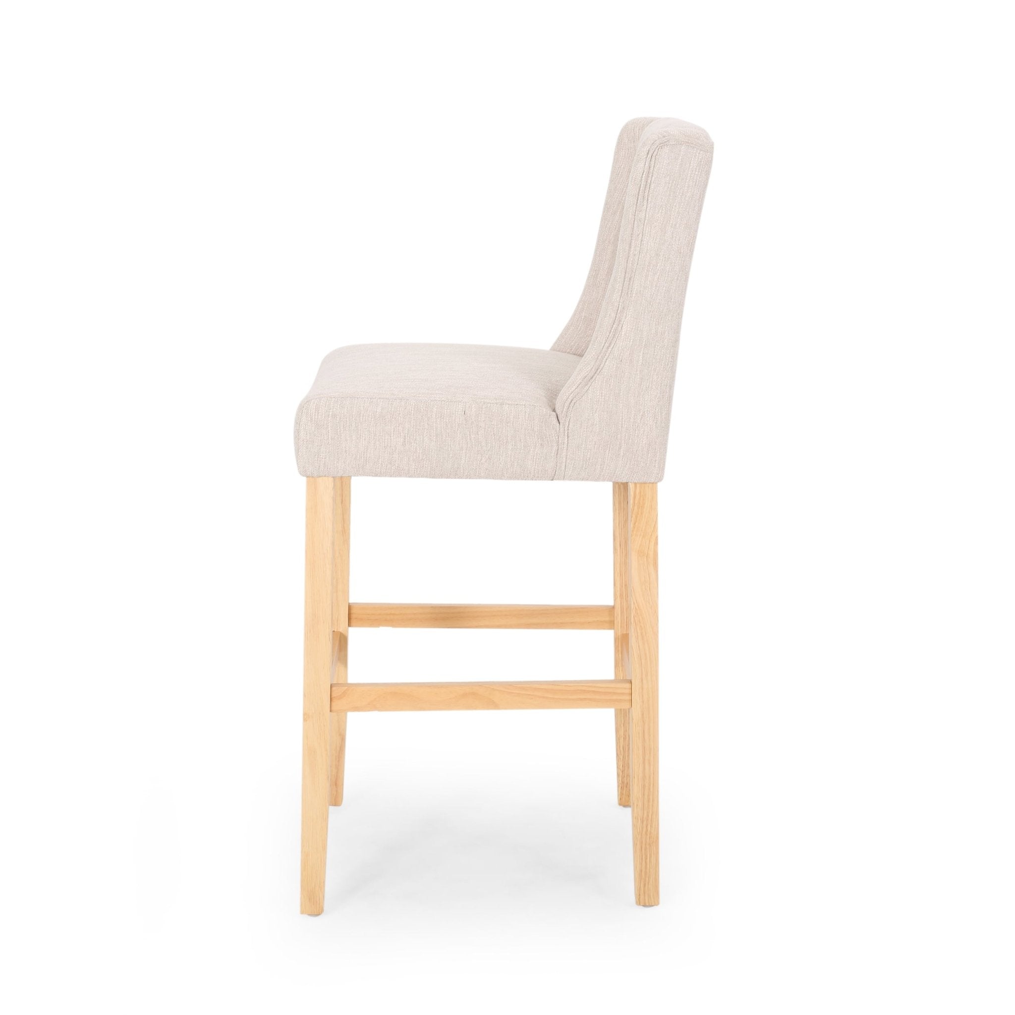Ethereon Fabric Tufted Counter Stool, Set of 2 - Counter Stools