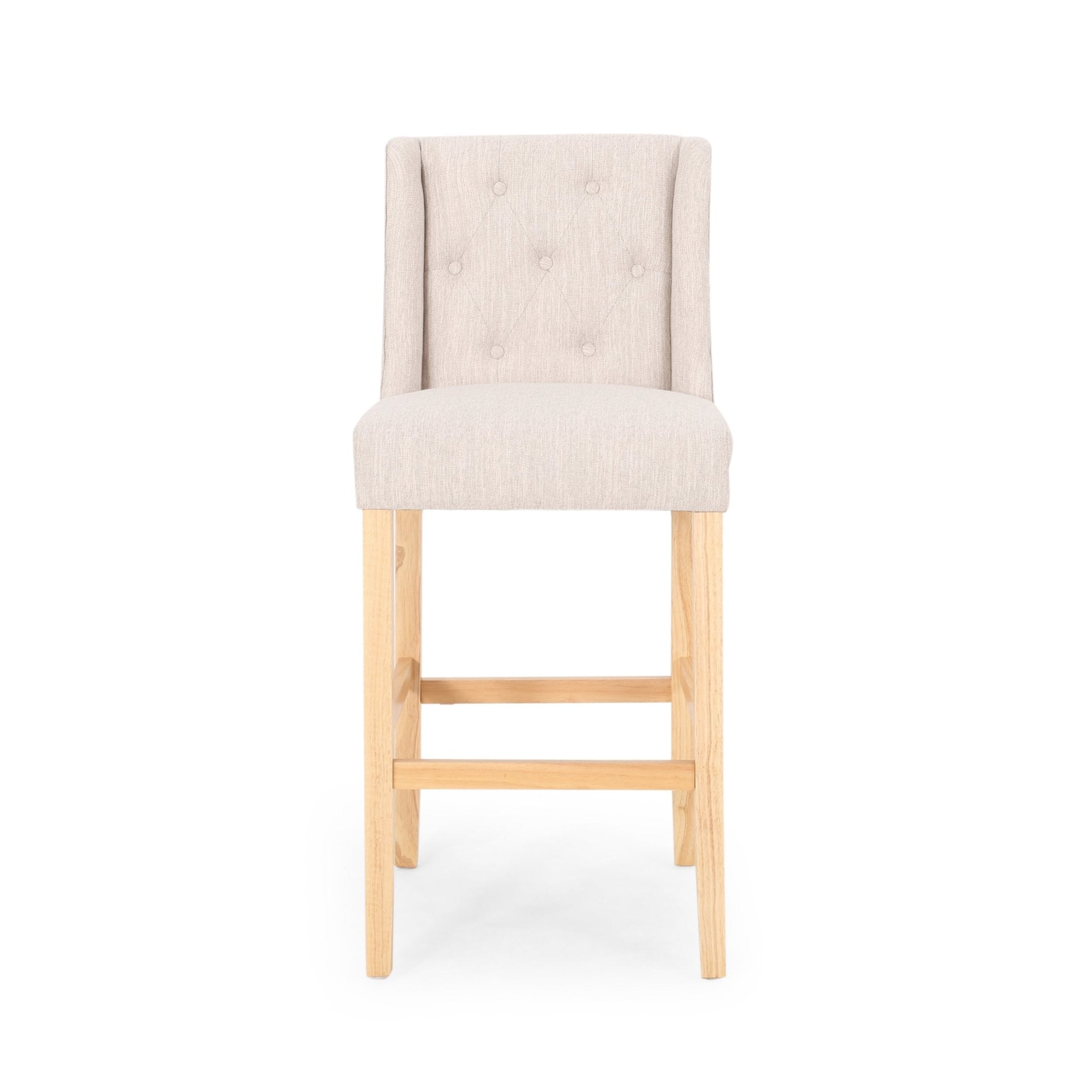 Ethereon Fabric Tufted Counter Stool, Set of 2 - Counter Stools