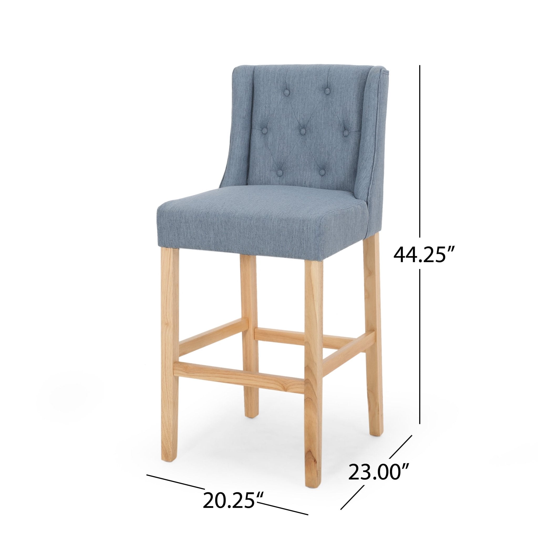 Ethereon Fabric Tufted Counter Stool, Set of 2 - Counter Stools