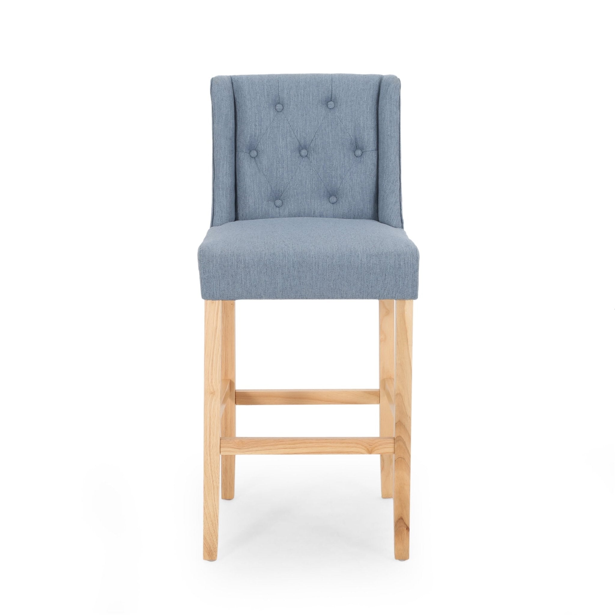 Ethereon Fabric Tufted Counter Stool, Set of 2 - Counter Stools