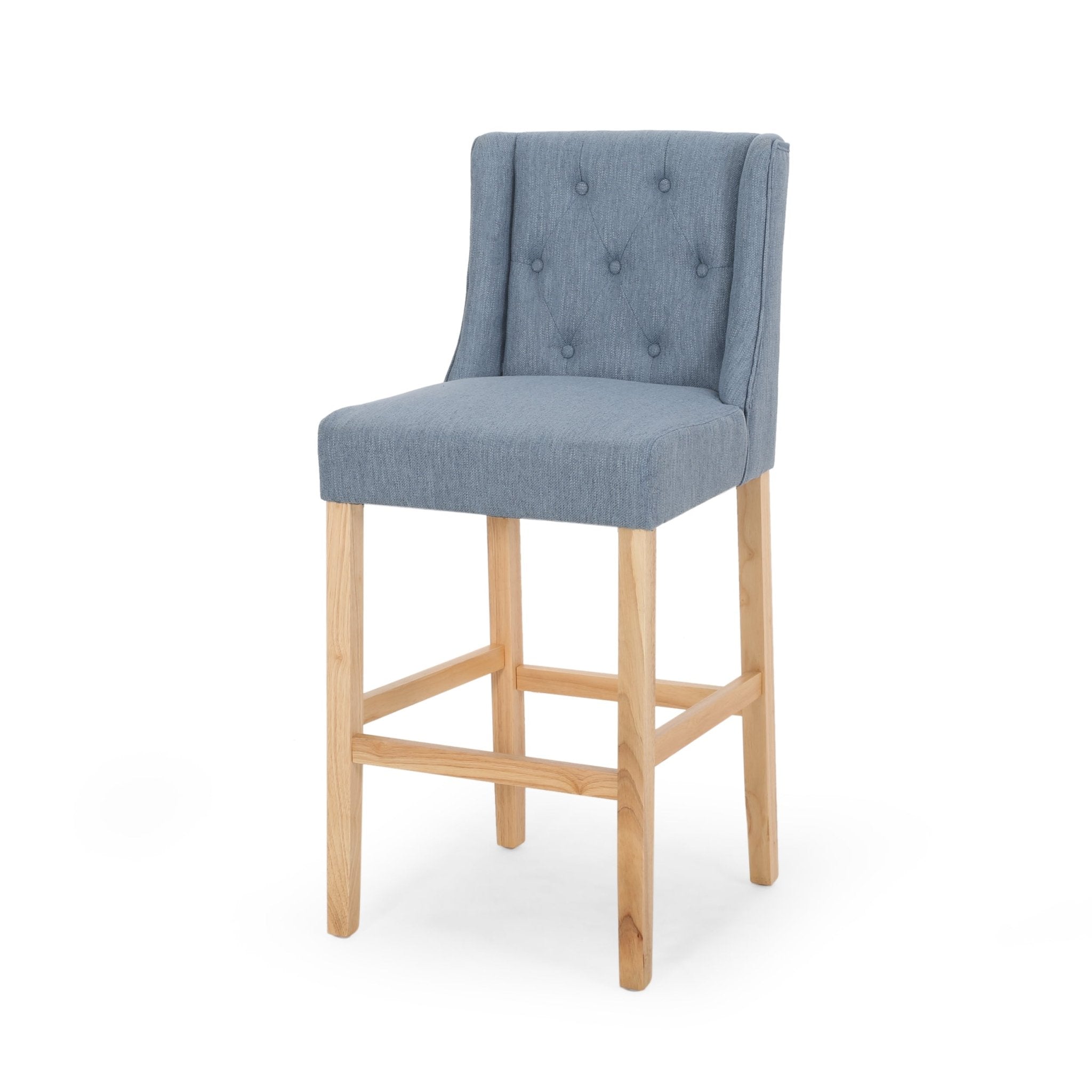 Ethereon Fabric Tufted Counter Stool, Set of 2 - Counter Stools