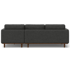 Euphorique Upholstered Right Sectional Sofa with 2 Bolster Pillows and 3 Loose Back Cushions - Sofas