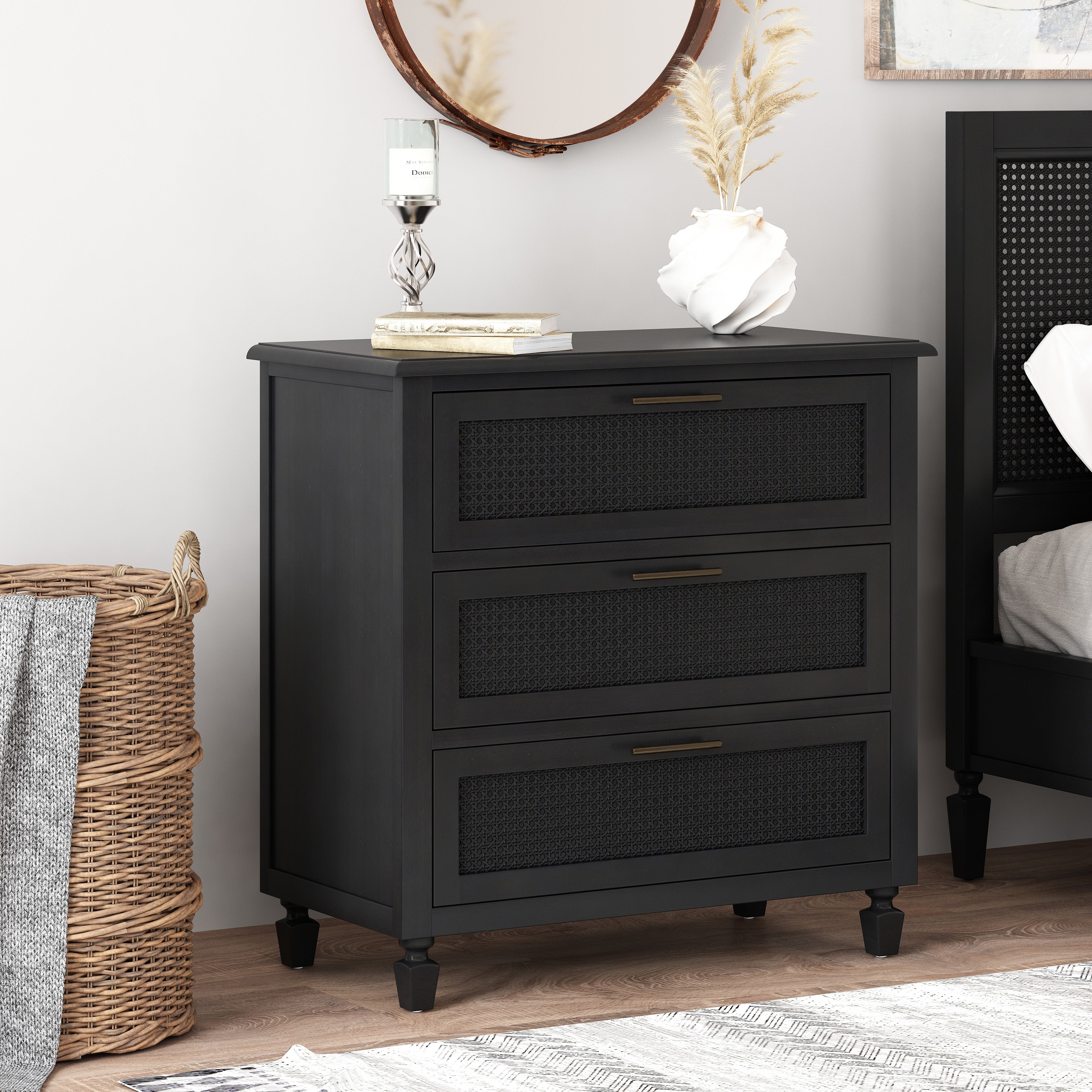 three drawer dresser black Babyletto Lolly 3-Drawer Changer Dresser for Nurseries main image 1